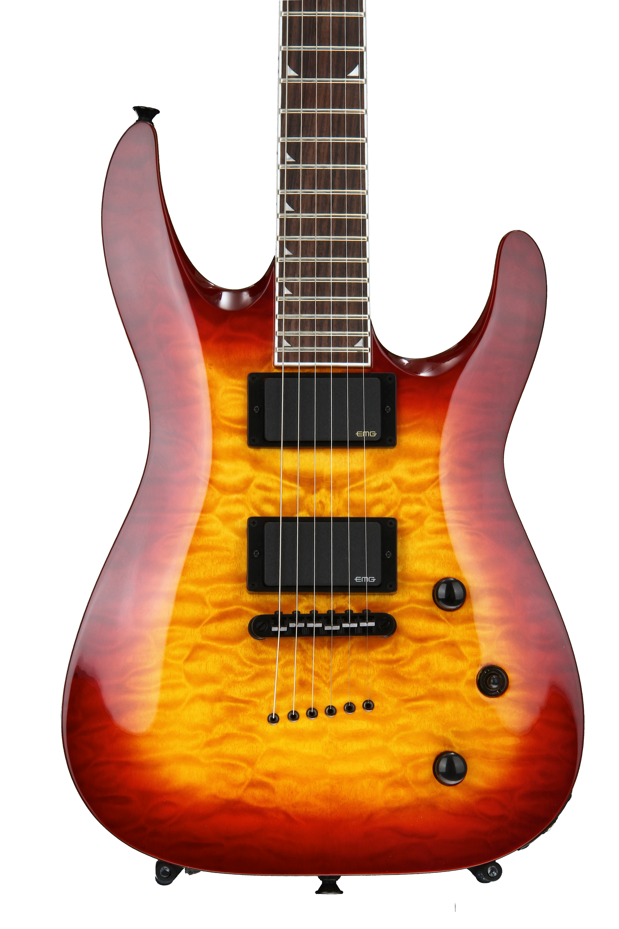 Dean Guitars 6 String ZX Quilt Maple Electric Guitar, Trans