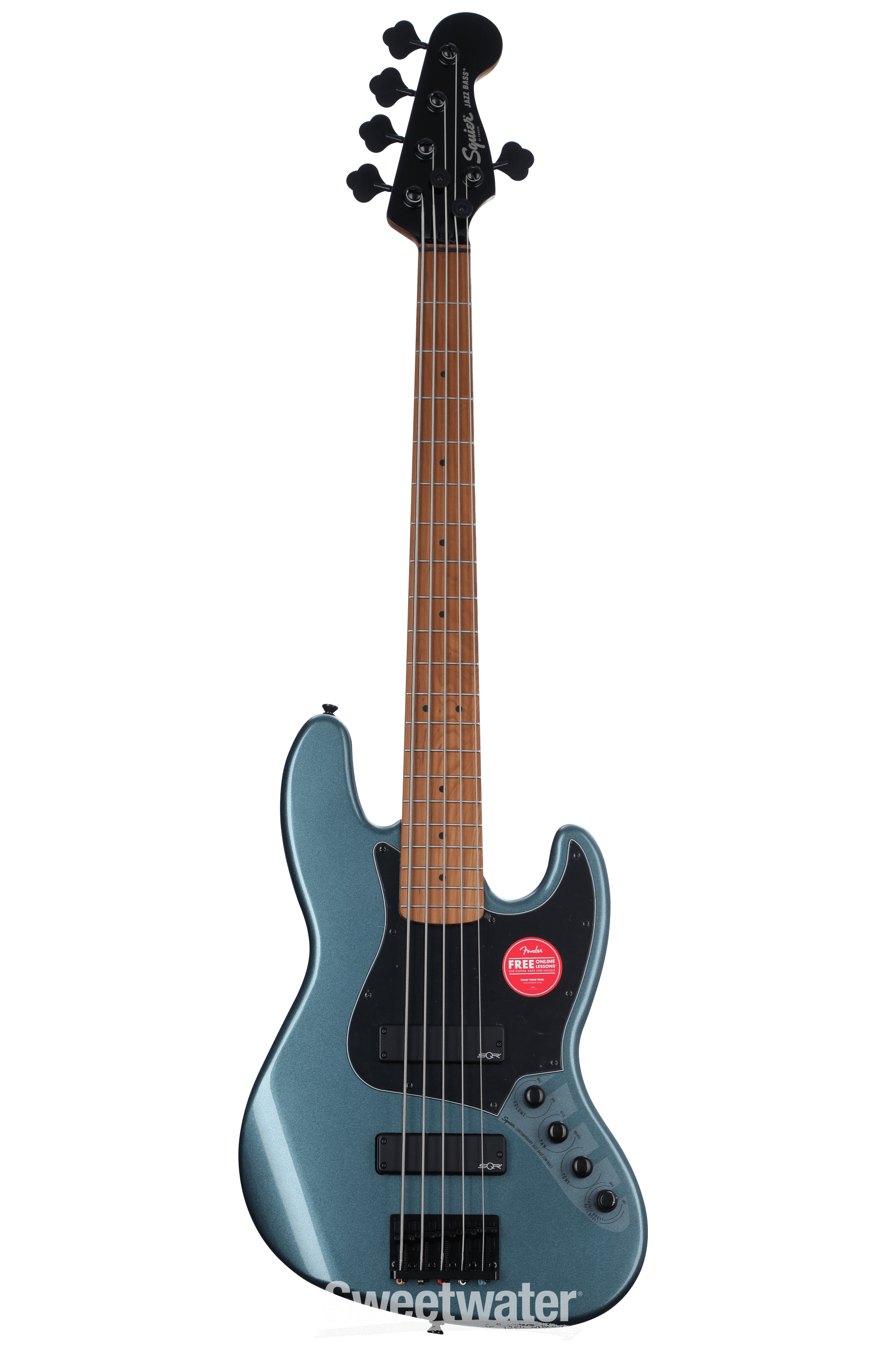 Squier Contemporary Active Jazz Bass HH V Gunmetal Metallic