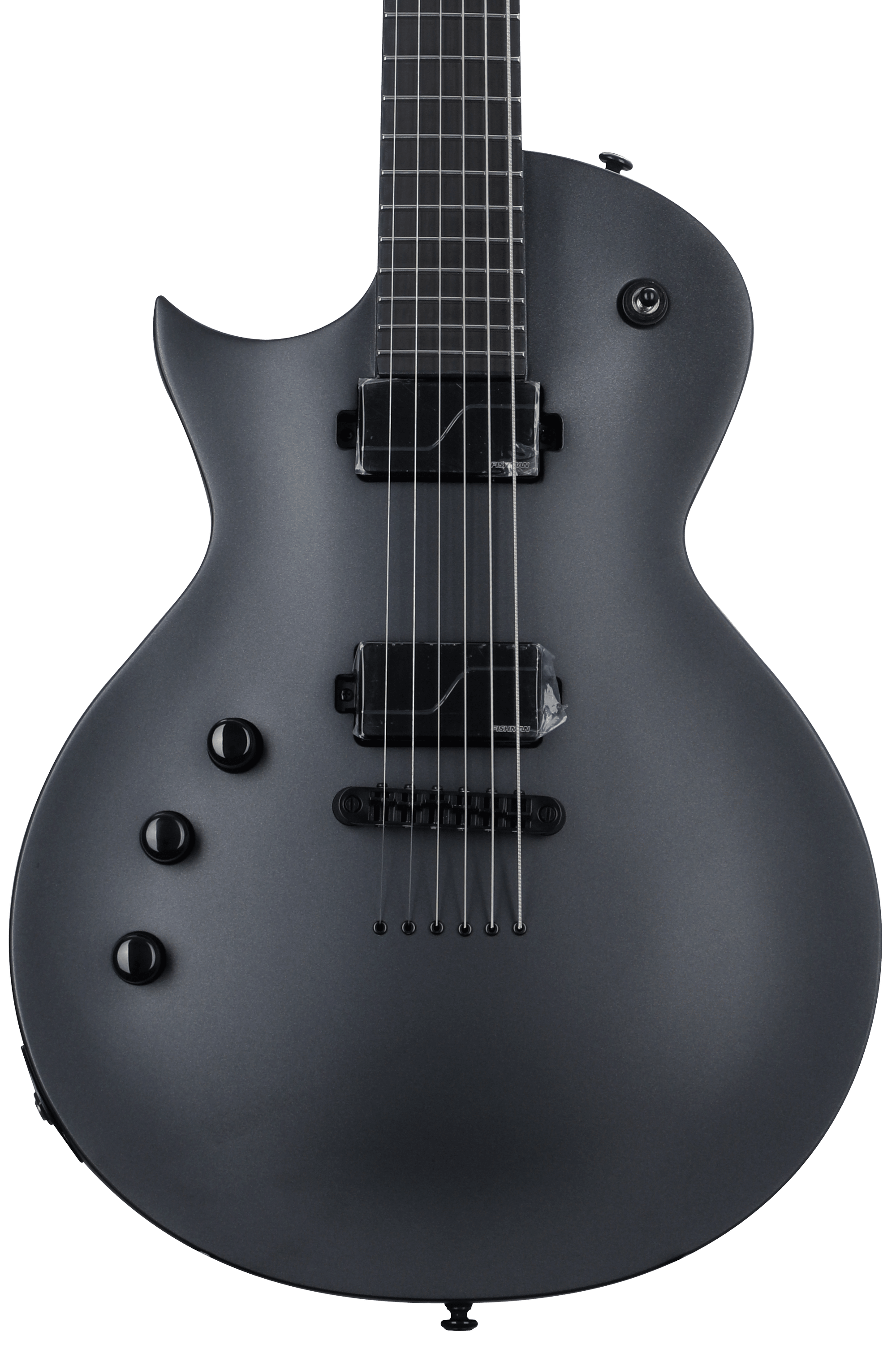 ESP LTD Viper-7 Baritone Black Metal Electric Guitar - Black Satin