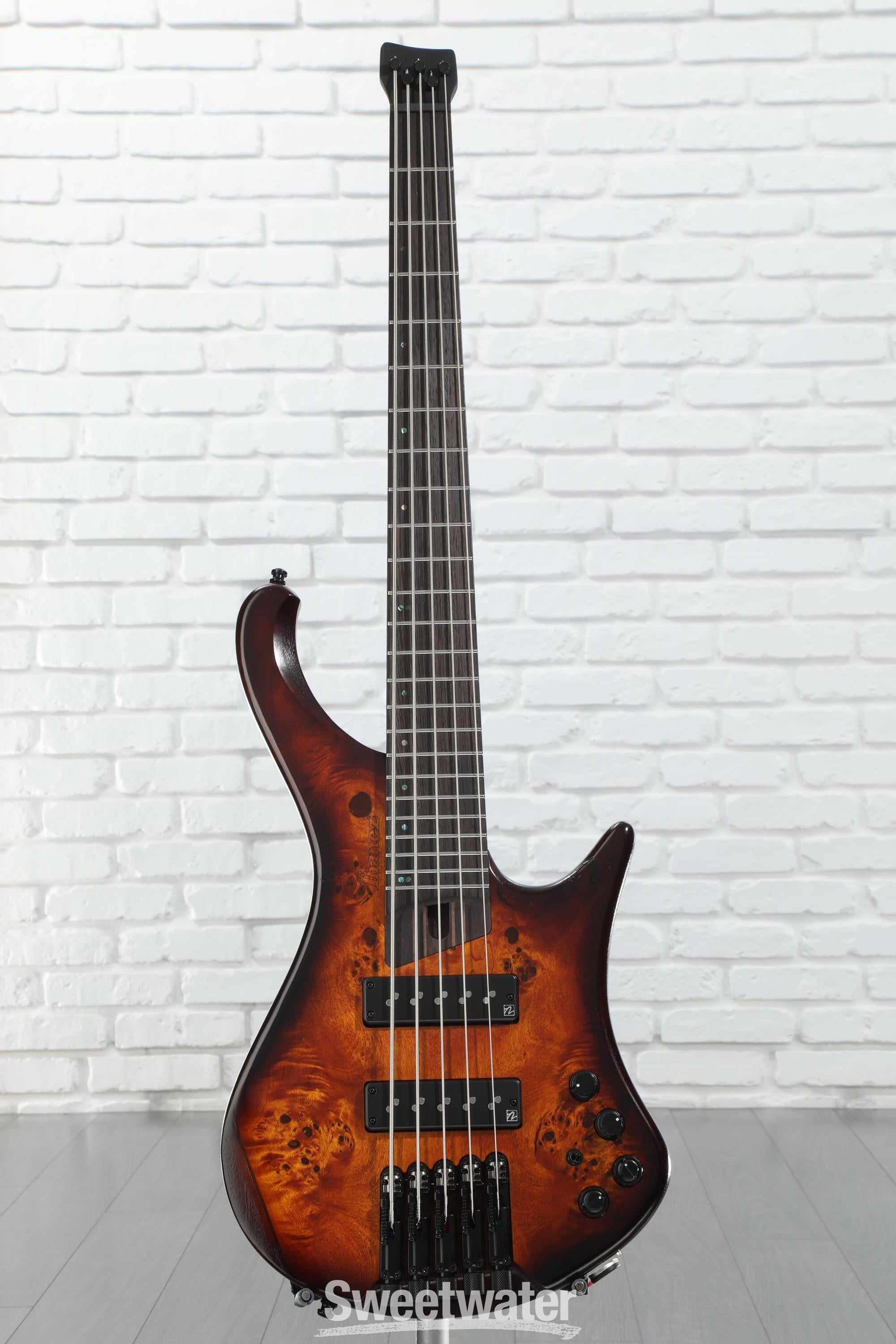 Ibanez EHB Ergonomic Headless 5-string Bass Guitar - Dragon Eye Burst Low Gloss