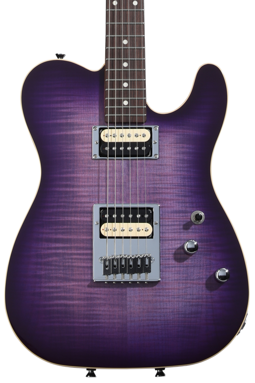 Schecter USA PT Custom Electric Guitar - Purple Burst Flame