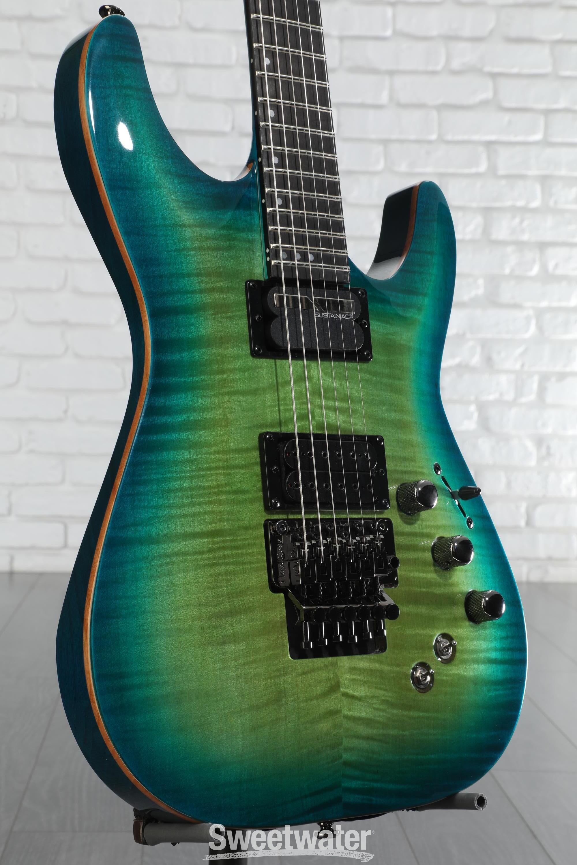 Schecter BlackJack SLS C-1 FR-S Electric Guitar - Aquaburst