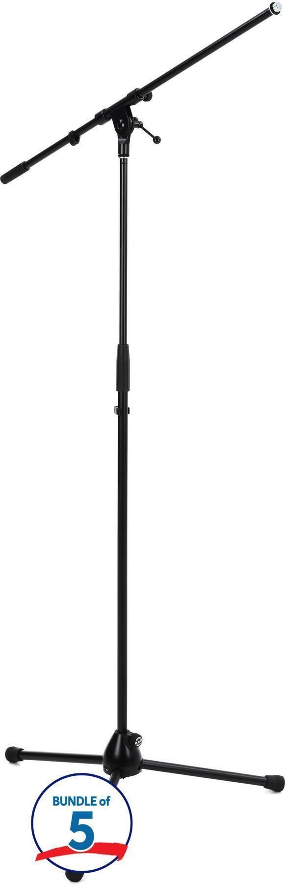 K&M 210/2 Microphone Stand with Fixed Boom - Black | Sweetwater
