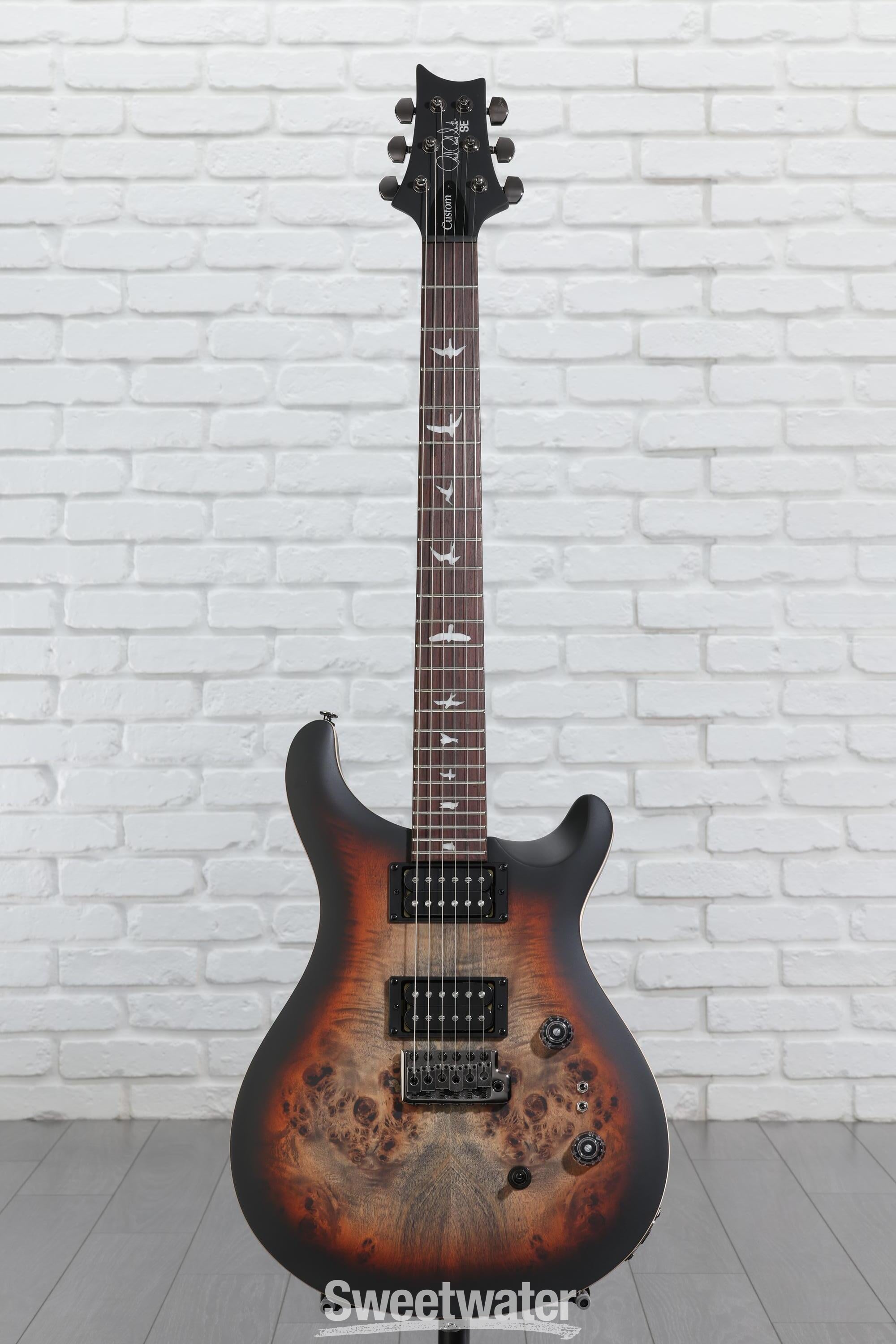 PRS SE Custom 24-08 Exotic Electric Guitar - Charcoal Cherry