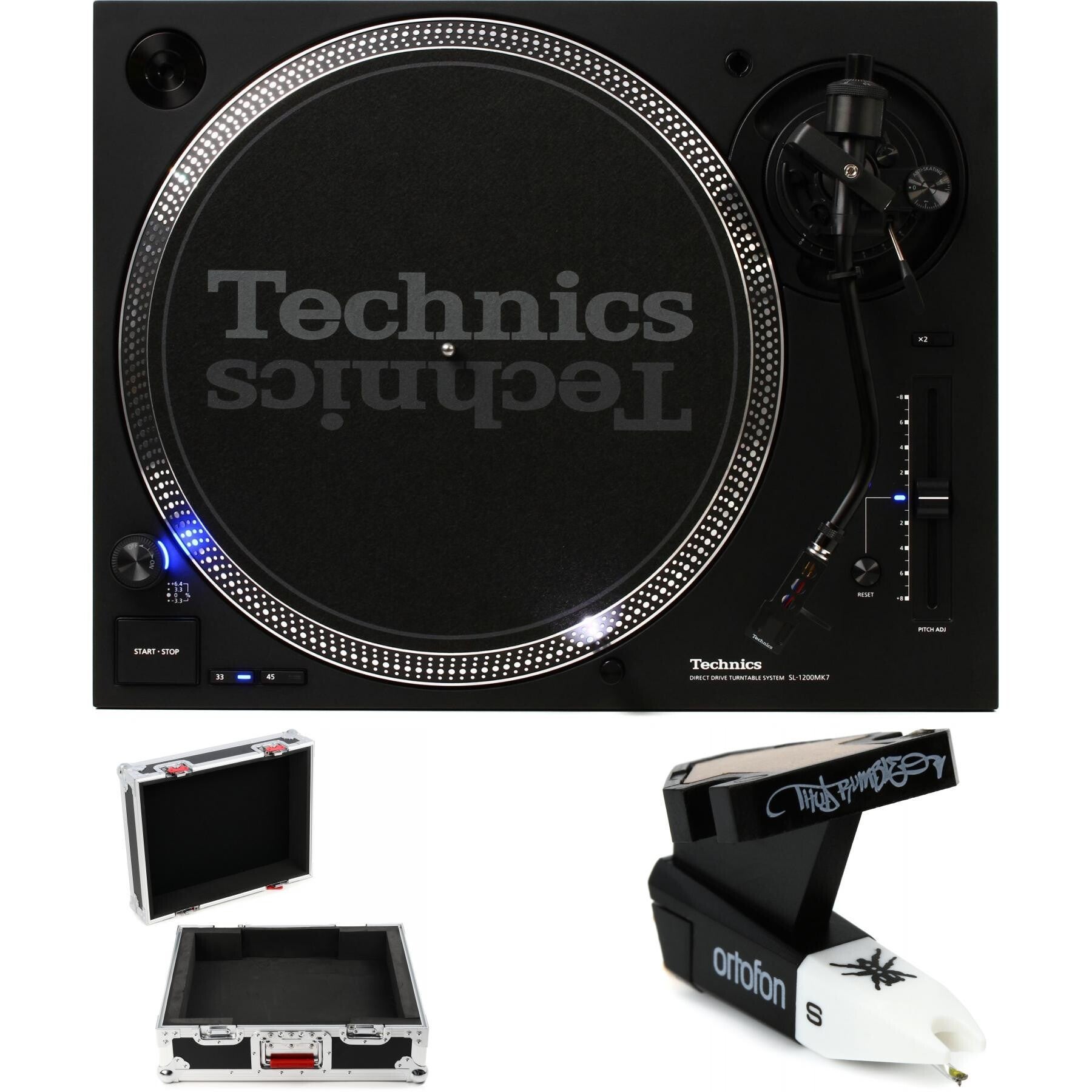 Technics SL-1200MK7 Direct Drive Professional Turntable Essential Bundle