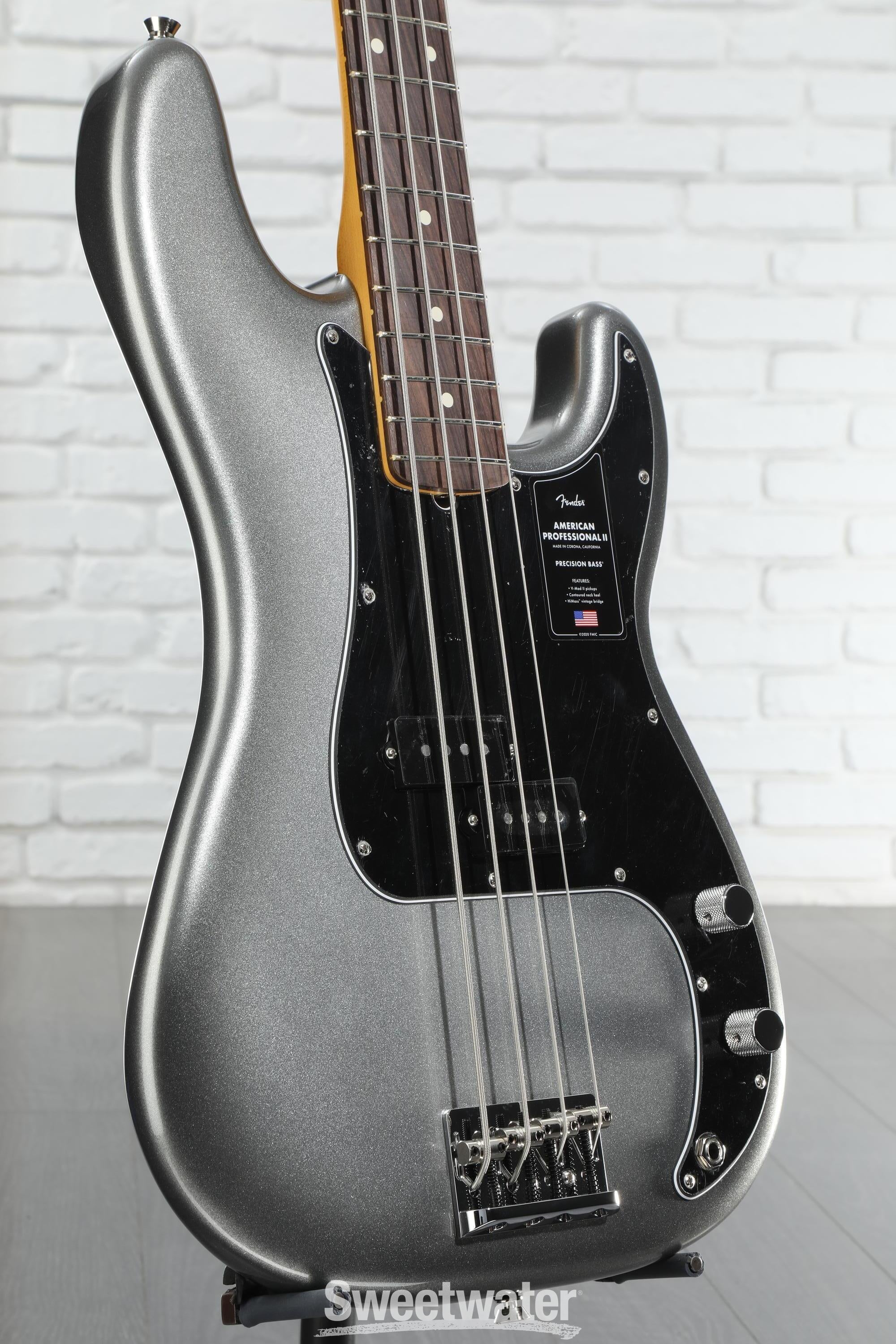 Fender American Professional II Precision Bass - Mercury with Rosewood Fingerboard