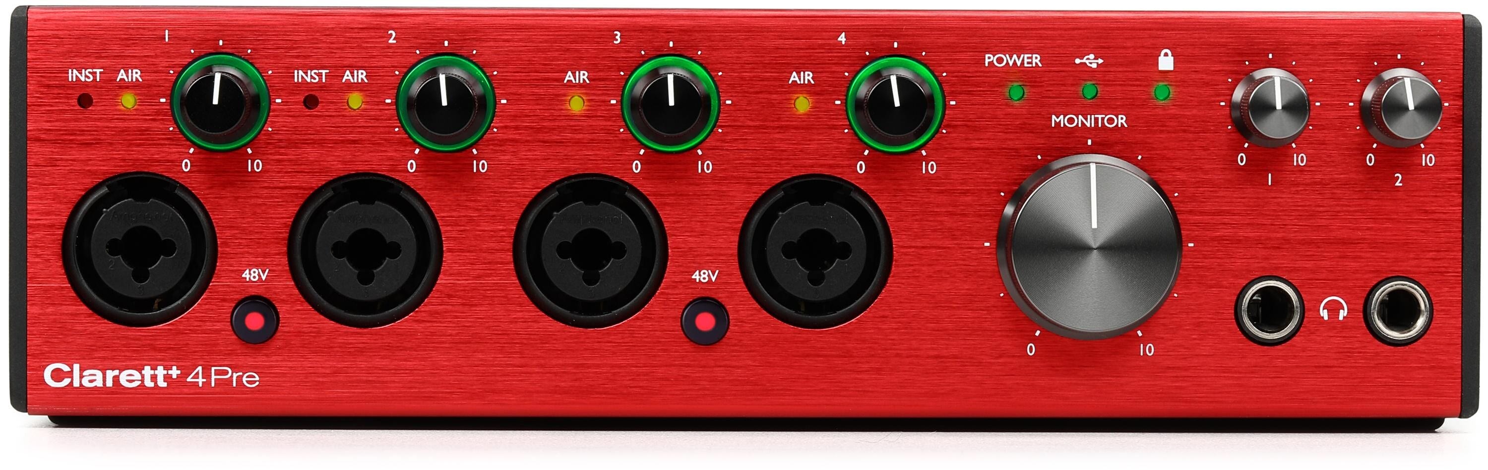 focusrite-clarett-4pre-usb-c-audio-interface-sweetwater