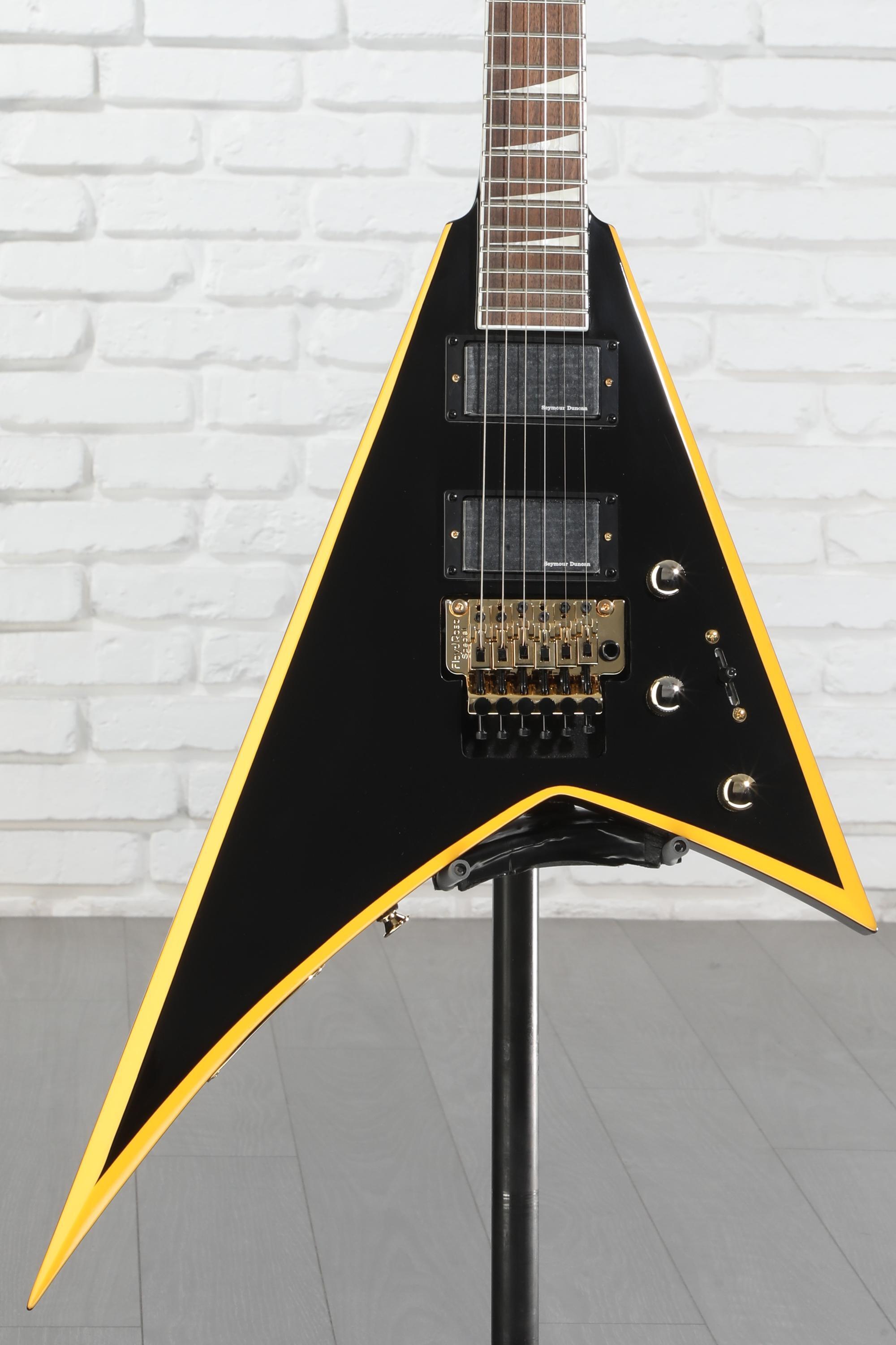 Jackson X Series Rhoads RRX24 - Black with Yellow Bevels