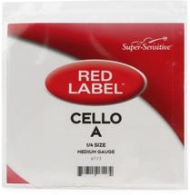 Product Image - This Item - Super-Sensitive 6113 Red Label Cello A String - 1/4 Size