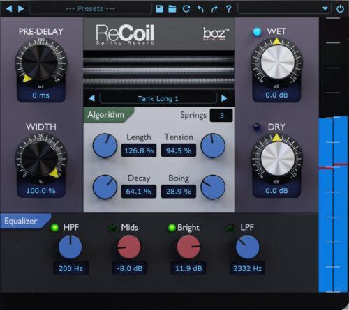 Boz Digital Labs ReCoil Spring Reverb Plug-in