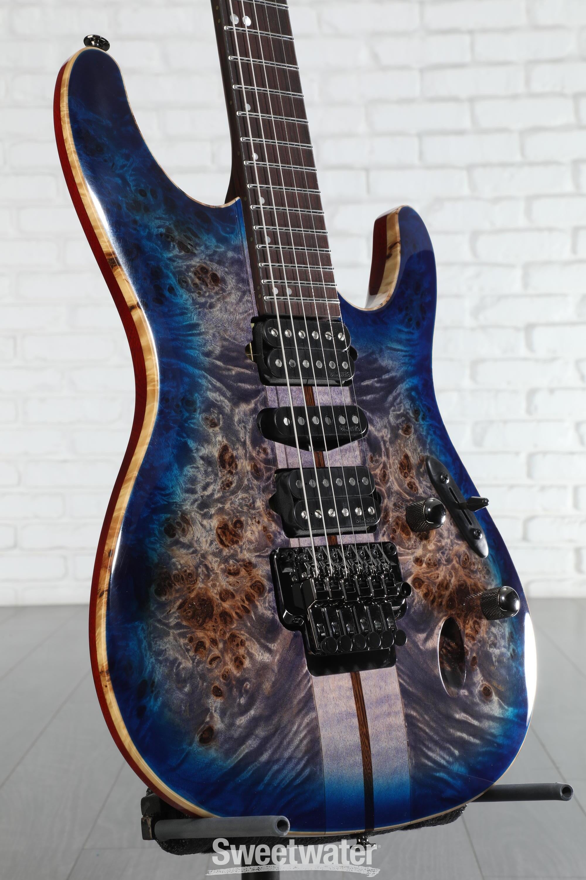 Ibanez Premium S1070PBZ Electric Guitar - Cerulean Blue Burst