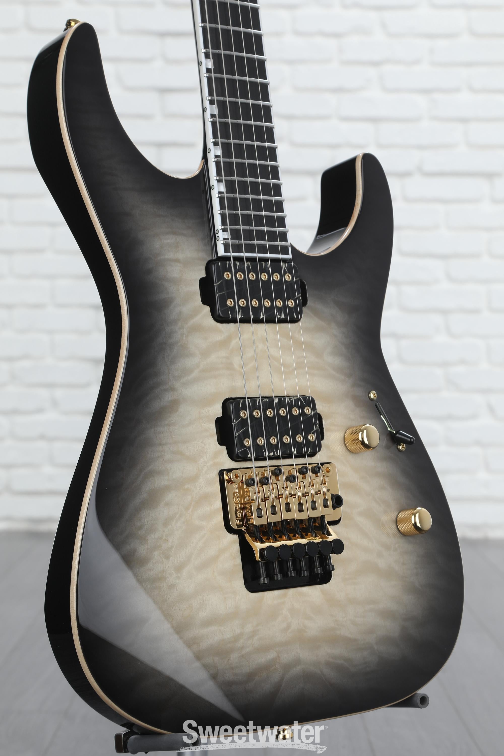 ESP E-II M-II QM Electric Guitar - Black Natural Burst