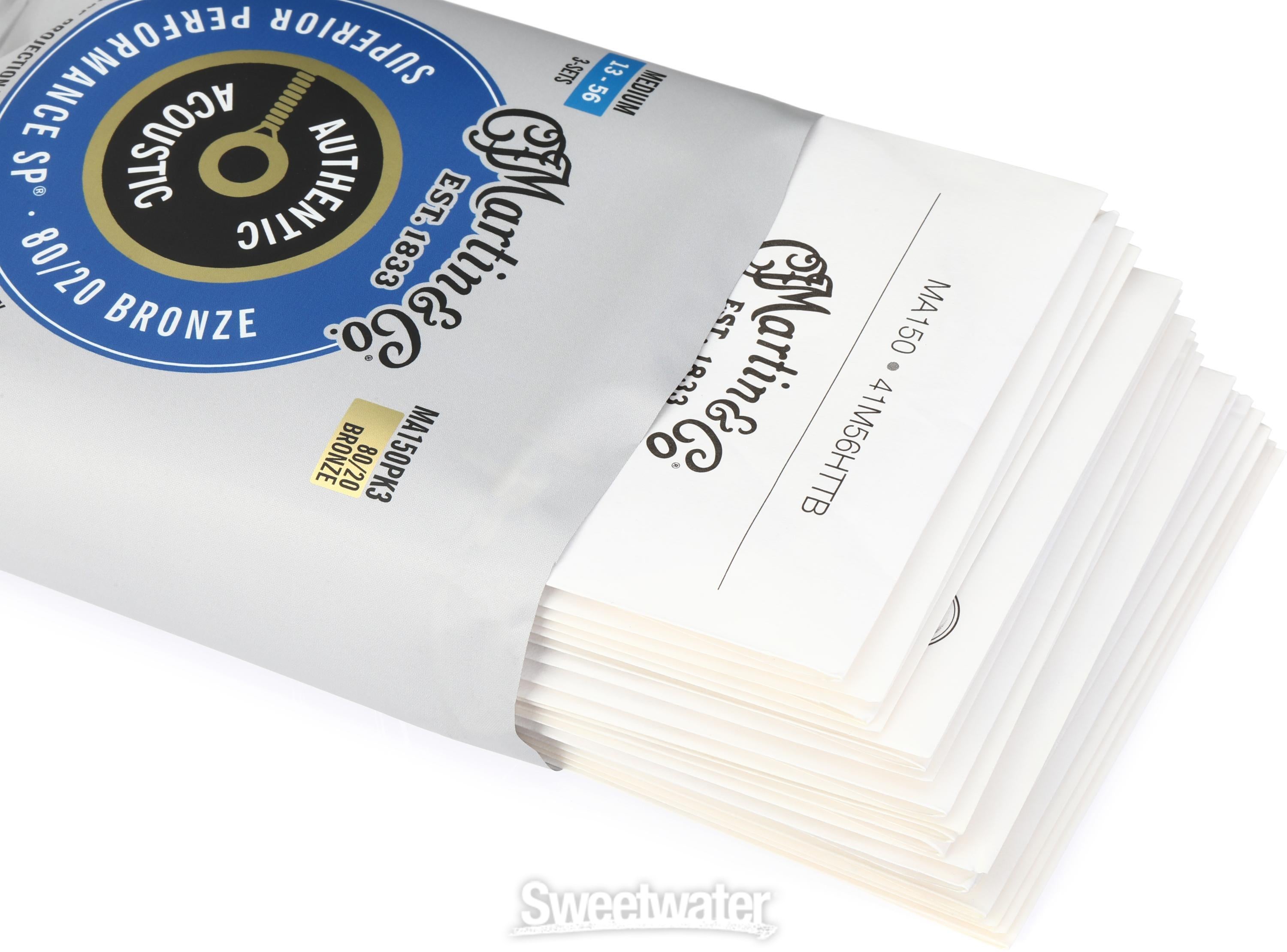 MARTIN MA150 Superior Performance Bronze Medium アコースティックギター弦×5セット Acoustic Guitar Strings Martin MA150 Authentic Acoustic Superior