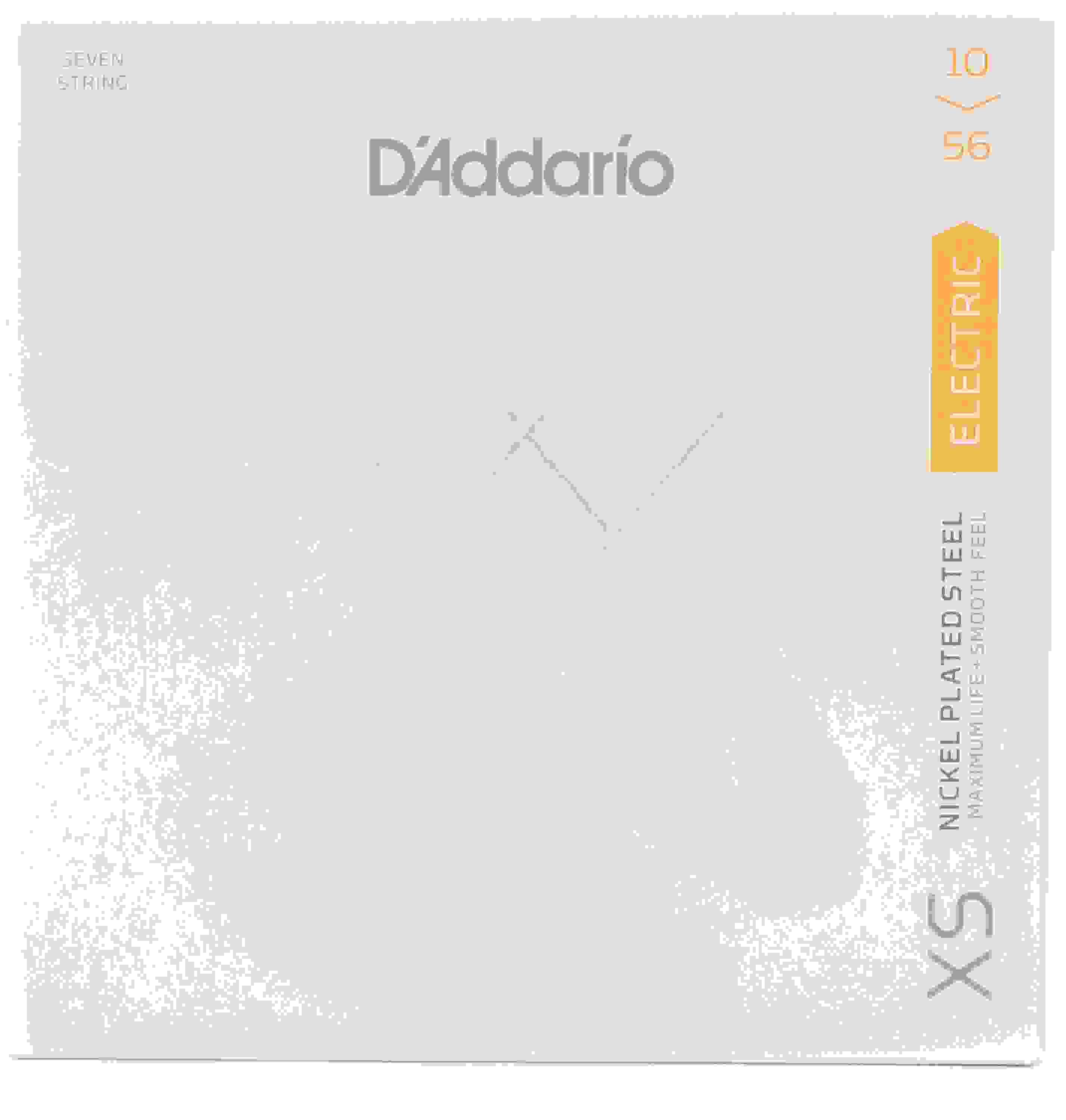 D'Addario XSE1056 XS Nickel-plated Steel Coated Electric Guitar Strings - .010-.056 7-String Regular
