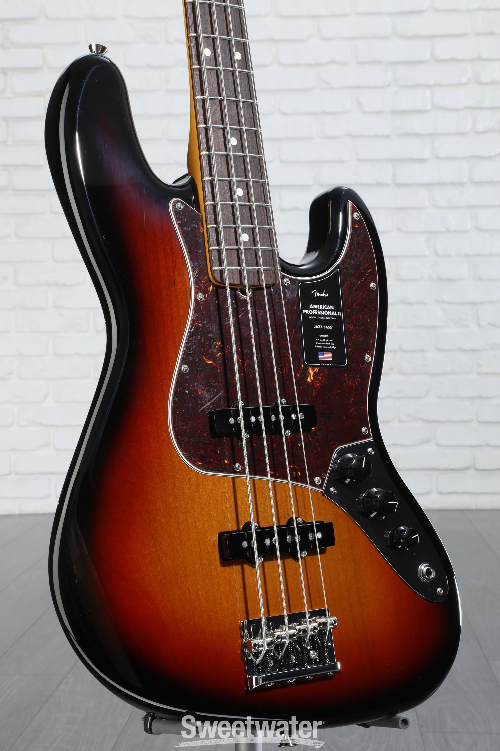 Fender American Professional II Jazz Bass - 3 Color Sunburst with Rosewood  Fingerboard | Sweetwater