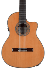 Alhambra 5PCT Conservatory Full-scale Nylon-string Cutaway Thinline Acoustic-electric  Classical Guitar - Natural