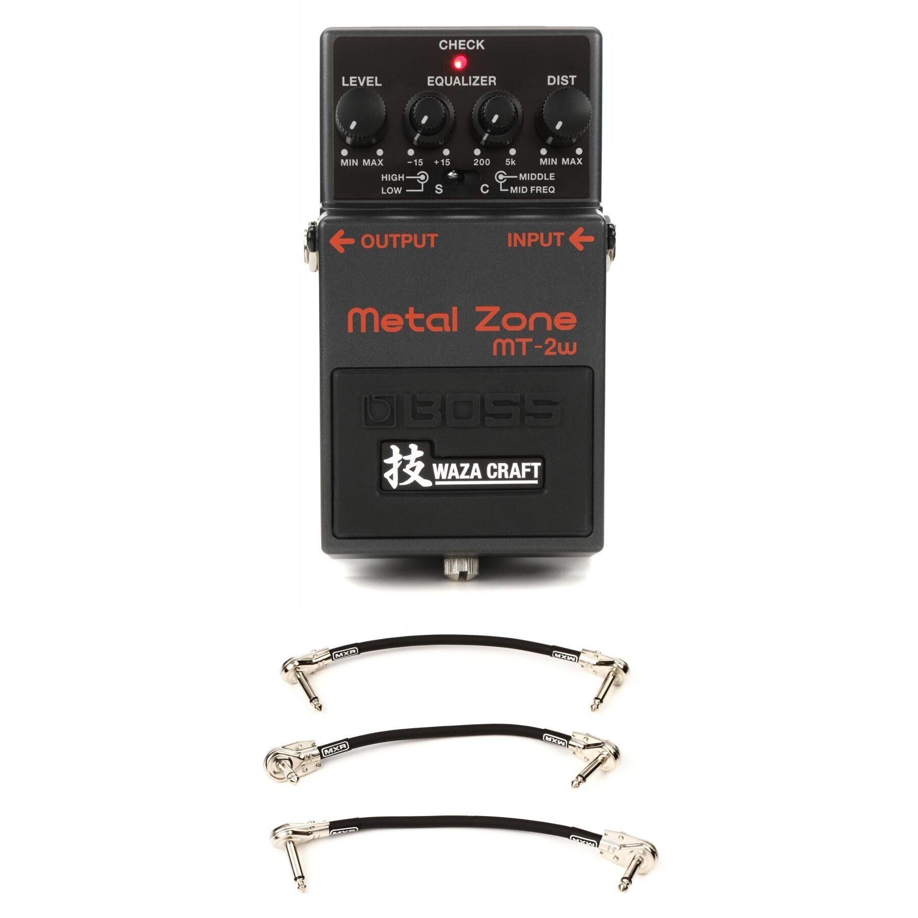 Boss MT-2W Waza Craft Metal Zone Distortion Pedal with 3 Patch