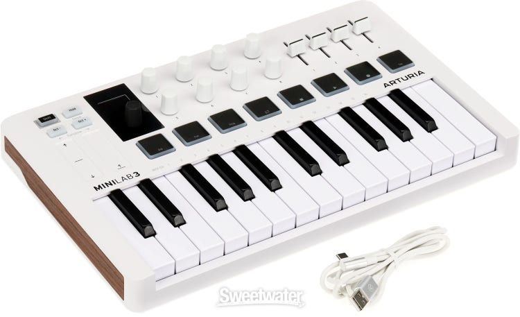 Arturia MiniLab 3 Keyboard (White) MIDI CONTROLLER - NEW - PERFECT CIRCUIT