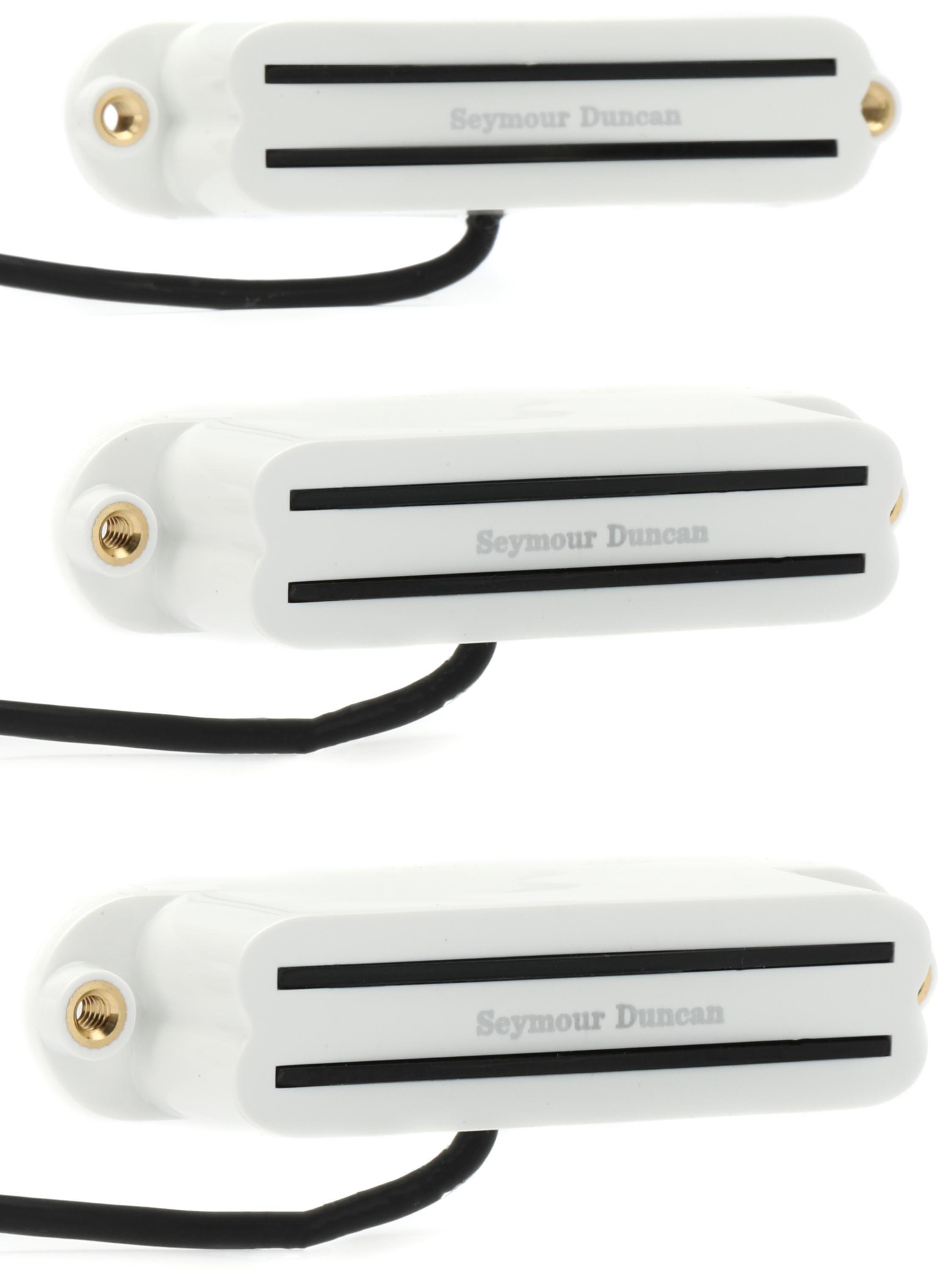 Seymour Duncan SCR-1 Cool Rails Strat Single Coil Sized Humbucker Pickup  3-piece Set - White