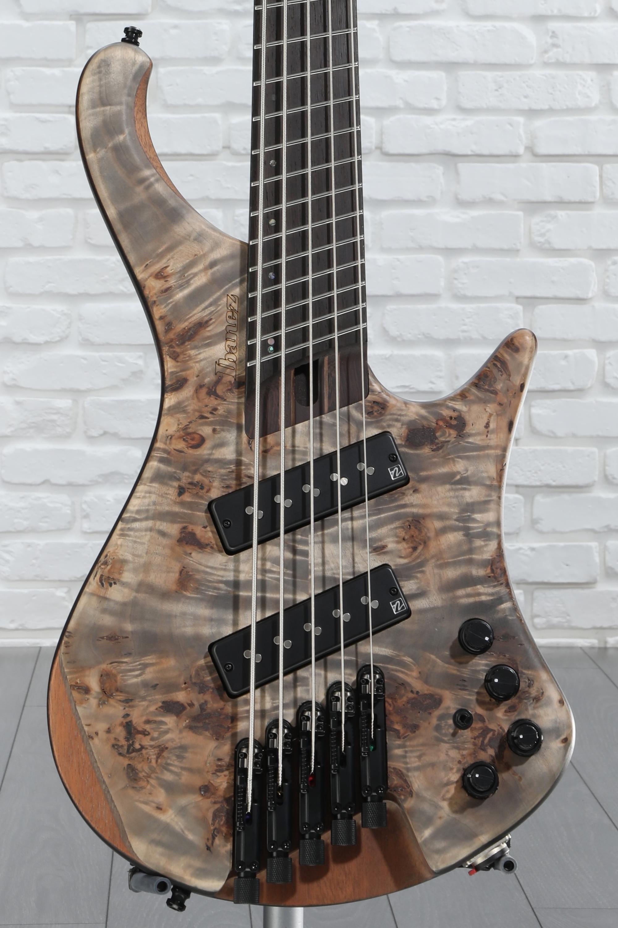 Ibanez Bass Workshop EHB1505MS 5-string Multi-scale Bass Guitar - Black Ice Flat