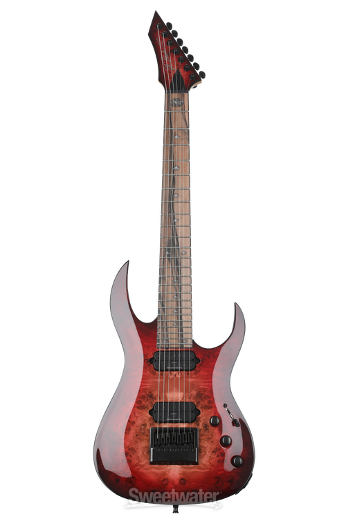 B.C. Rich Shredzilla Prophecy 7 Archtop 7-string Electric Guitar with  EverTune - Lava Burst