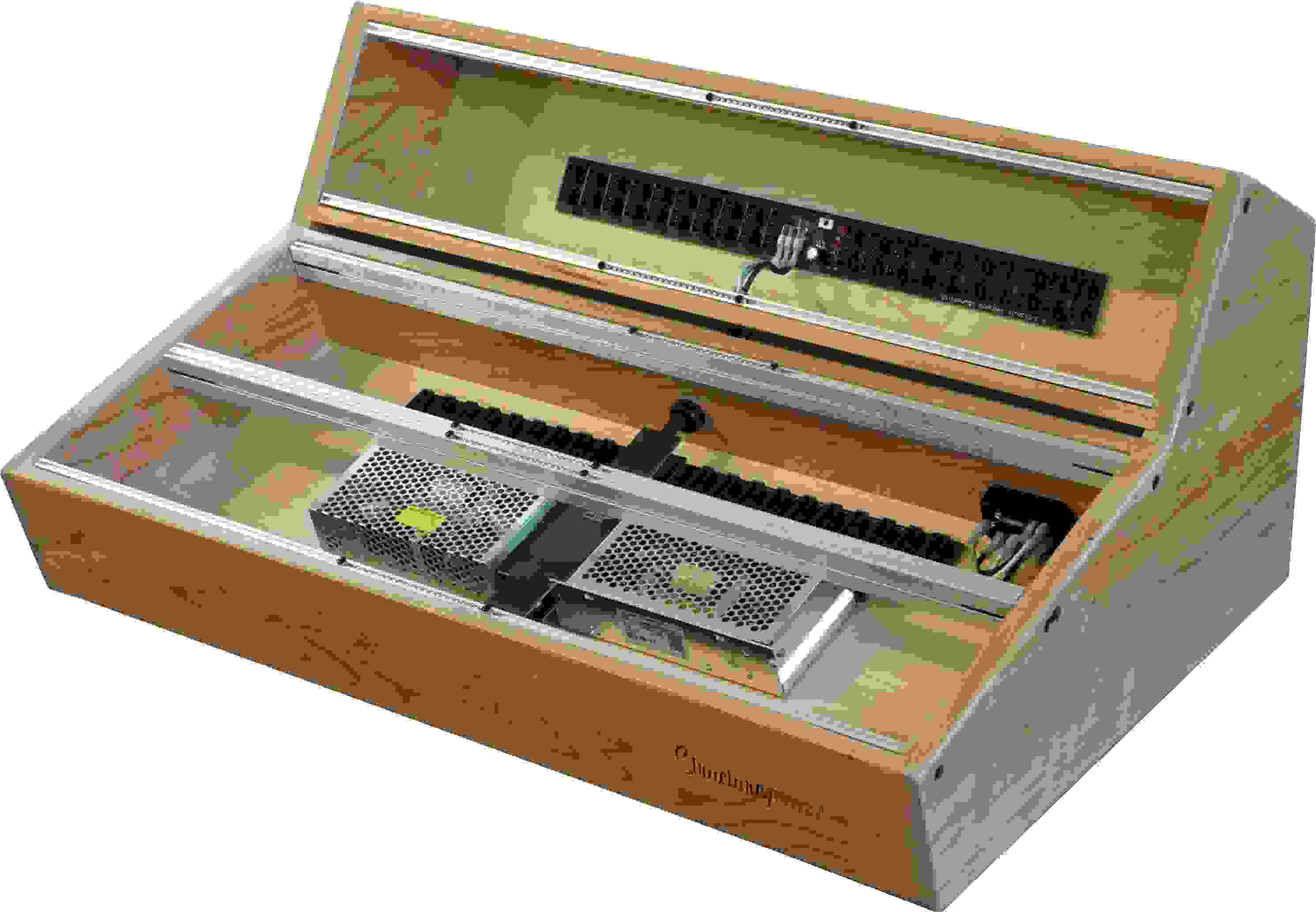 Pittsburgh Modular Structure 372 Eurorack Case with Power Supply - Oiled Cherry Hardwood