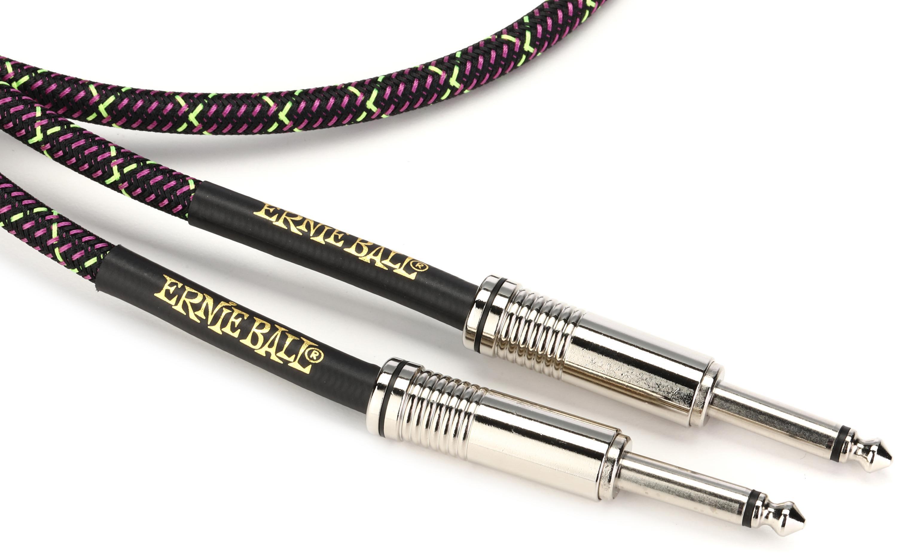 Ernie Ball Eb6427 Braided Instrument Cable - 10 Foot, Purple Python 