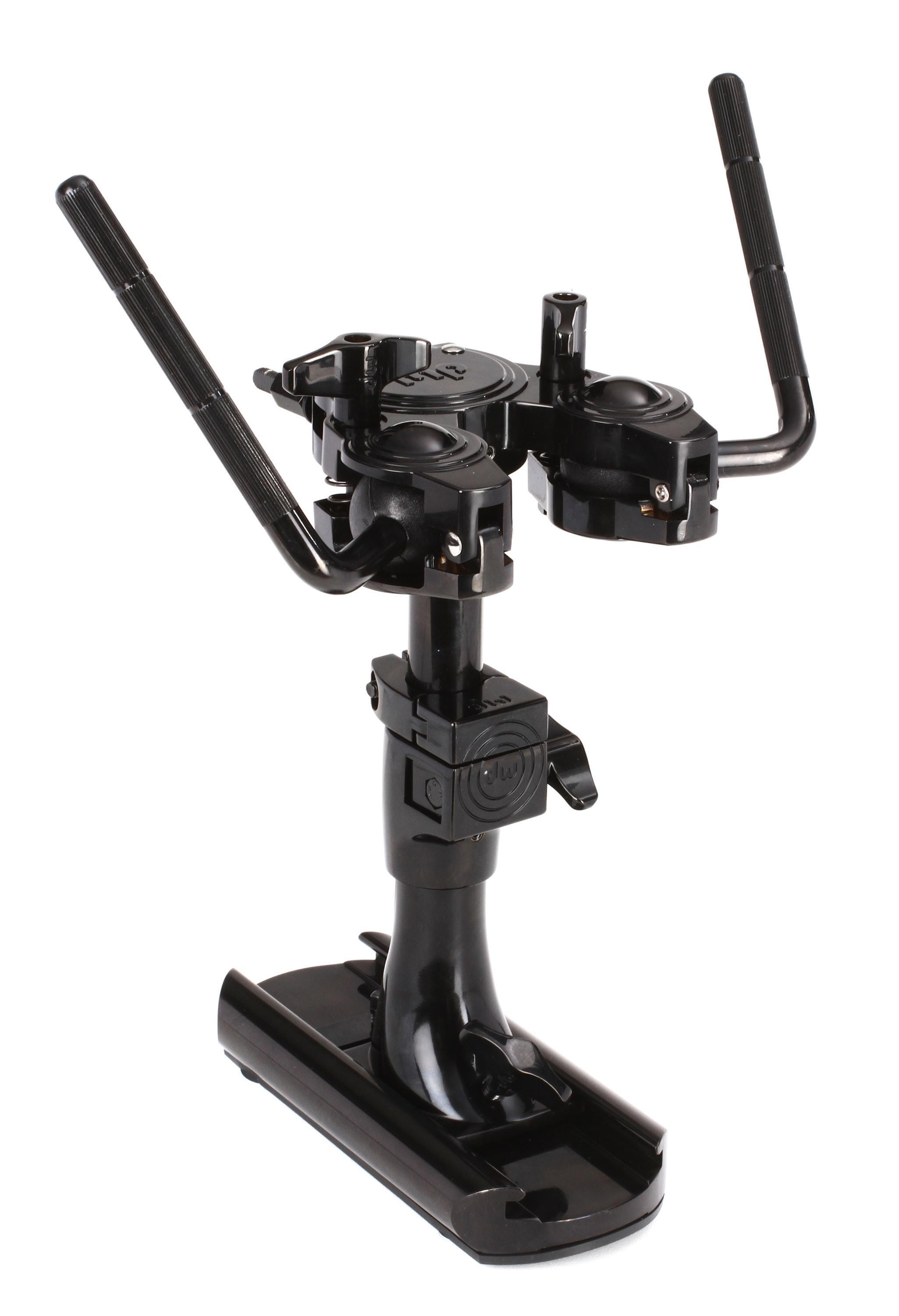 DW Bass Drum Double Tom Mount - Black Nickel | Sweetwater