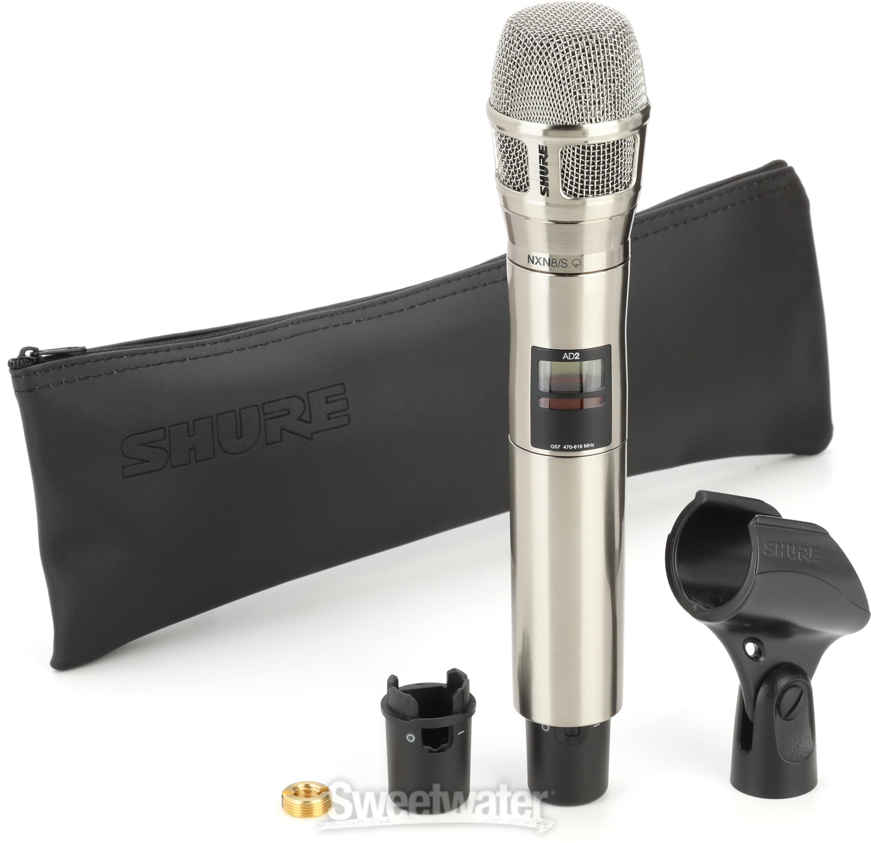 Shure AD2/N8S Wireless Handheld Microphone Transmitter - Nickel