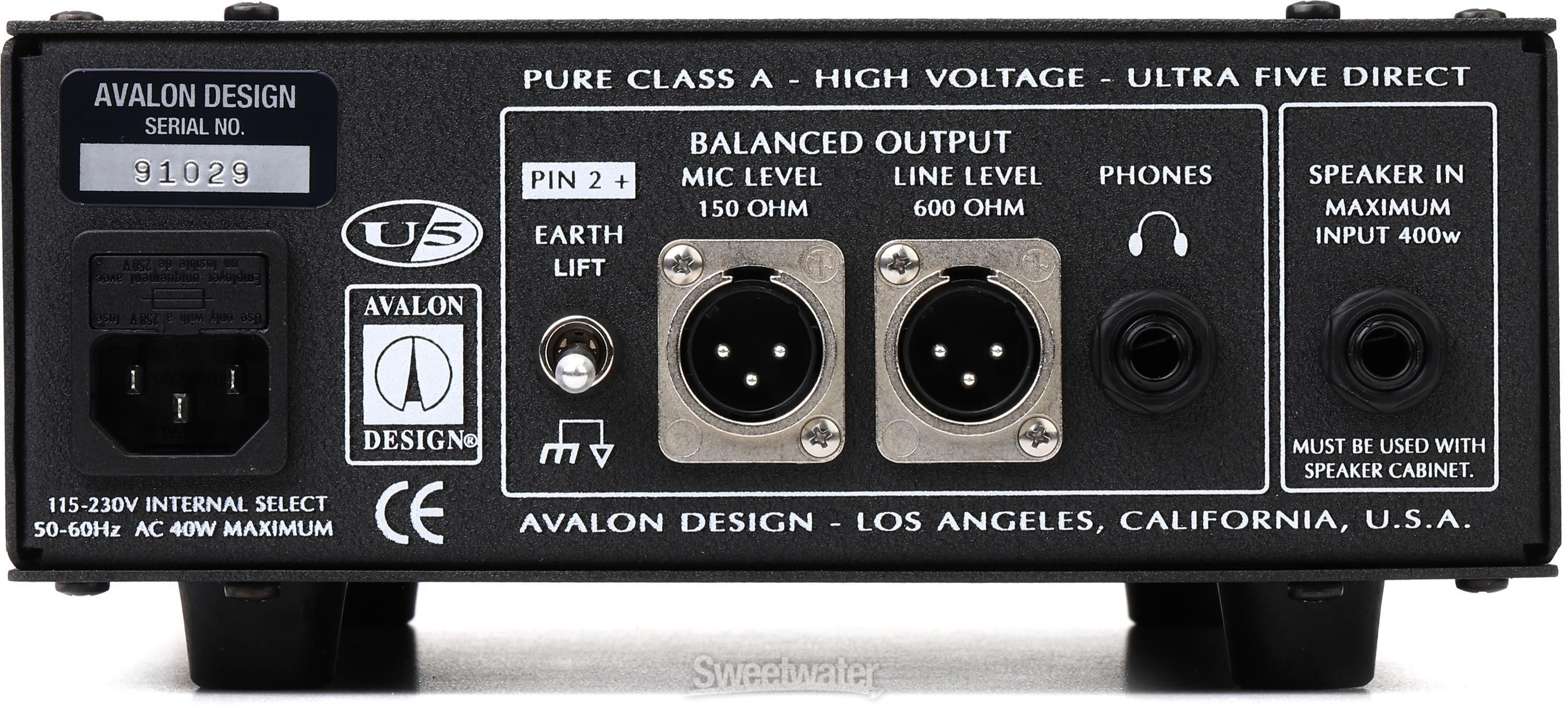 配信機器・PA機器・レコーディング機器 Avalon U5 Ultra Five Direct Open Box Avalon U5 Direct Box Instrument Preamplifier - 15th