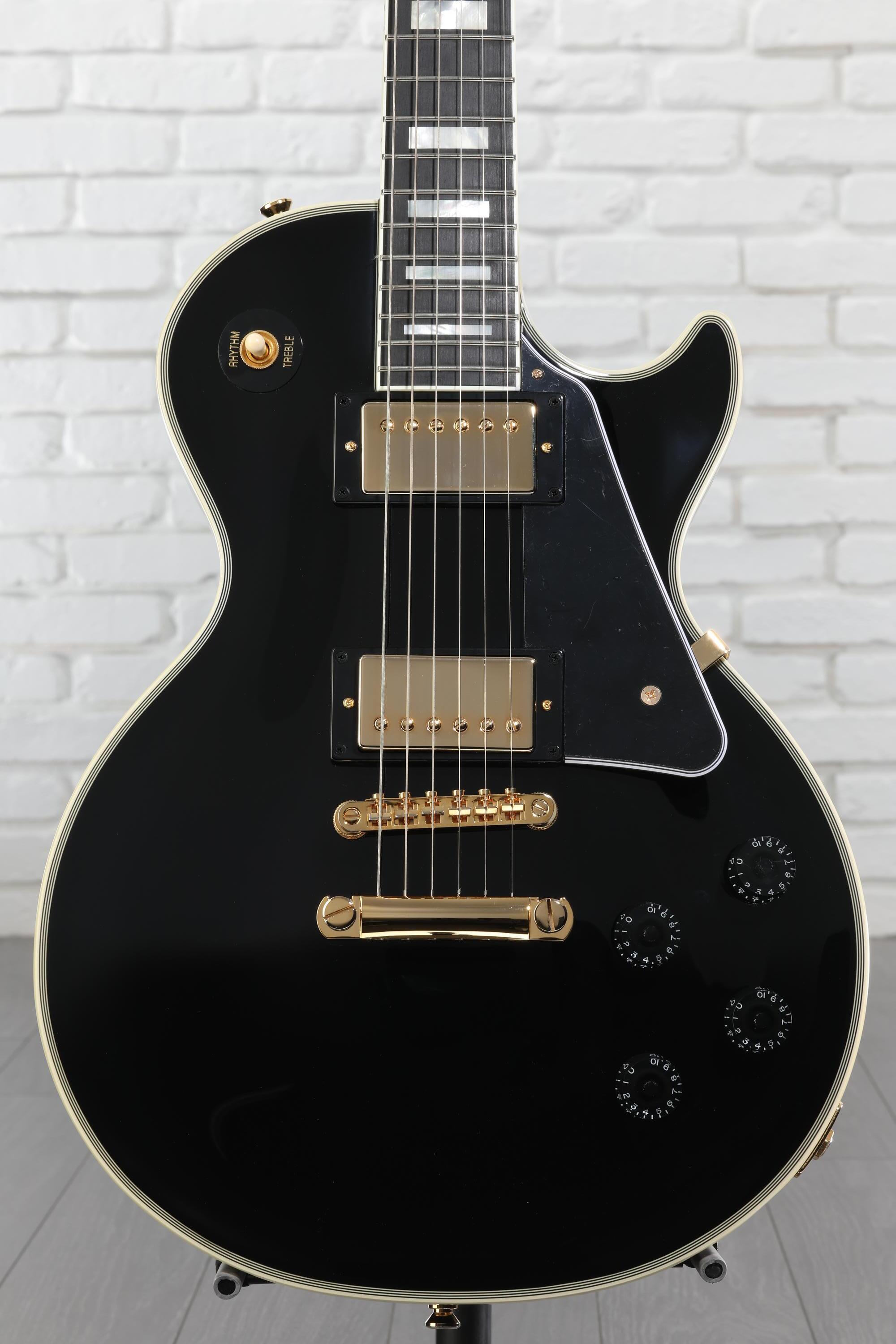 ギター epiphone Les Paul custom ebony Epiphone Inspired by Gibson Custom Les Paul Custom Electric Guitar