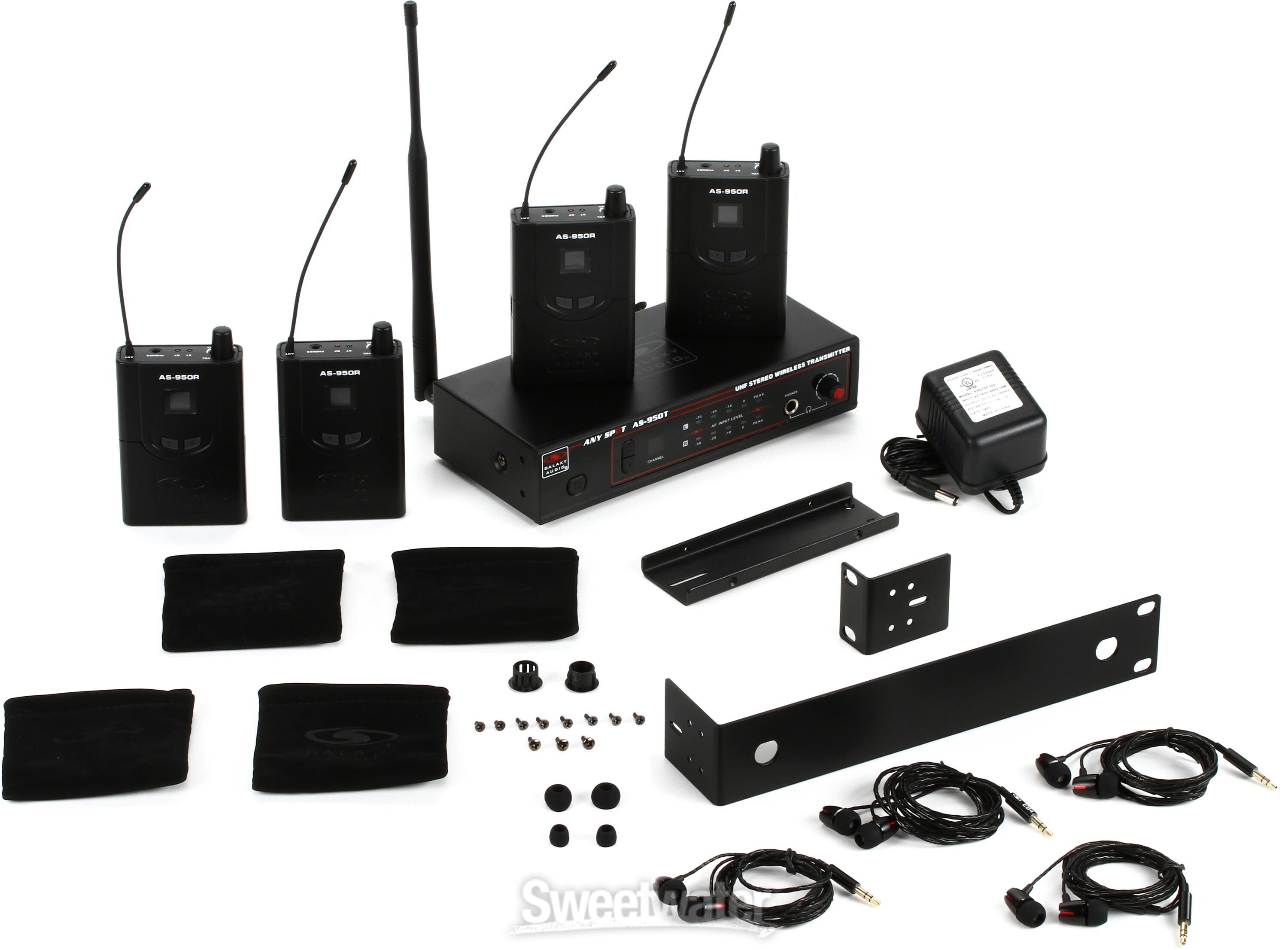 Galaxy Audio Any Spot AS-950-4 Band Pack System N Band Sweetwater