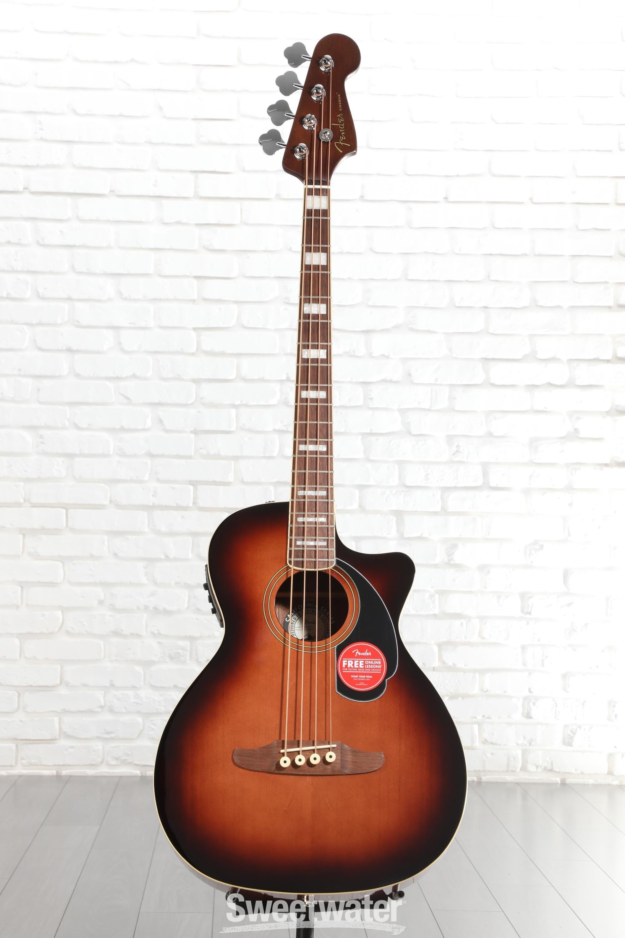 Fender Kingman Acoustic-electric Bass - Shaded Edge Burst | Sweetwater