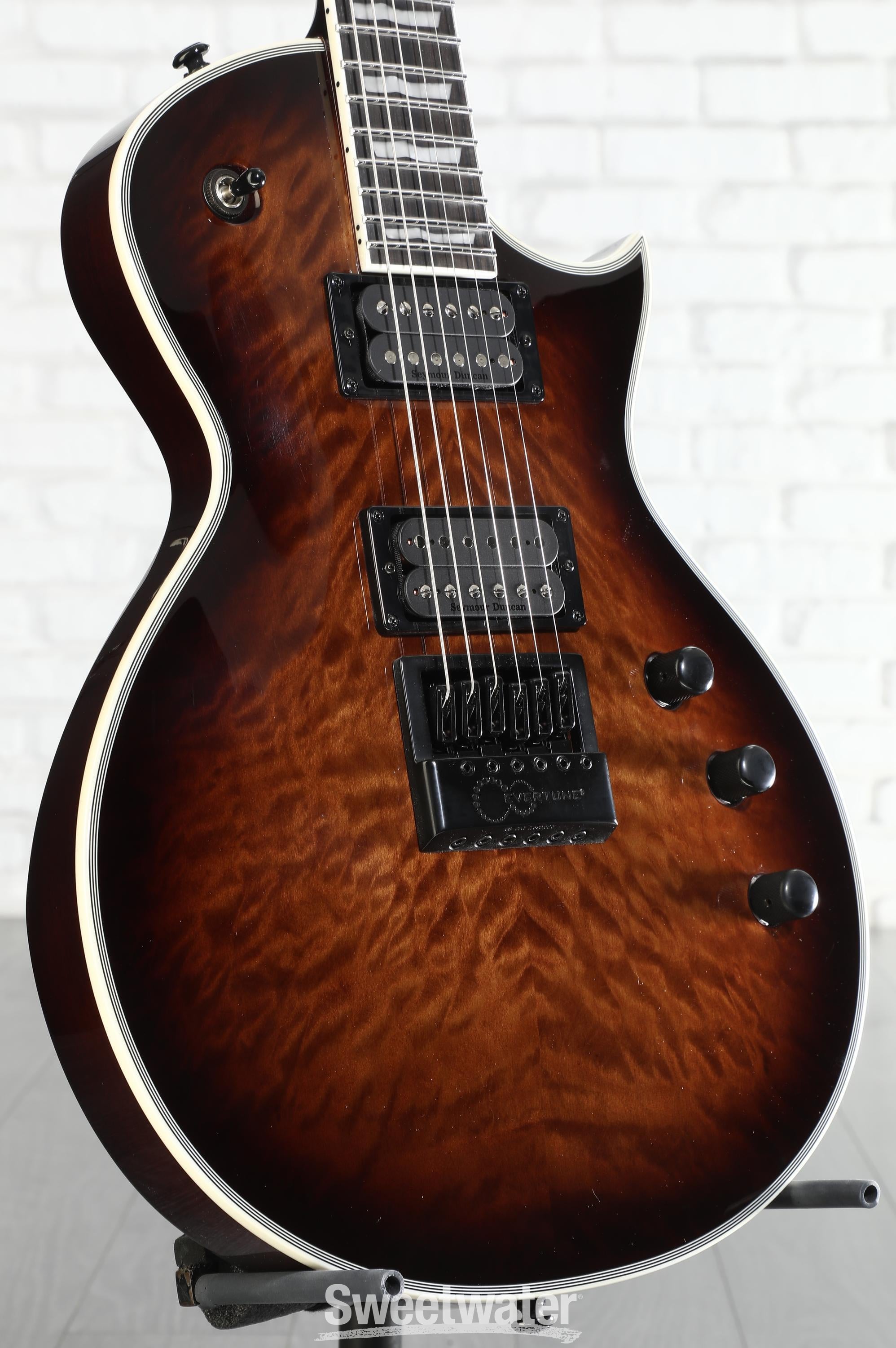 ギター ESP LTD Deluxe EC-1000 Evertune Amazon.com: ESP LTD EC-1000 Evertune Electric Guitar, Dark Brown
