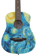 Photo of Luna Safari Starry Night Travel Guitar - Starry Night Graphic