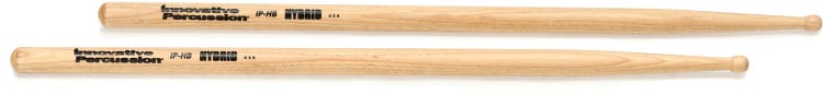 Innovative Percussion IP-HB Innovation Series Hickory Drumsticks - Hybrid - Small Round Bead