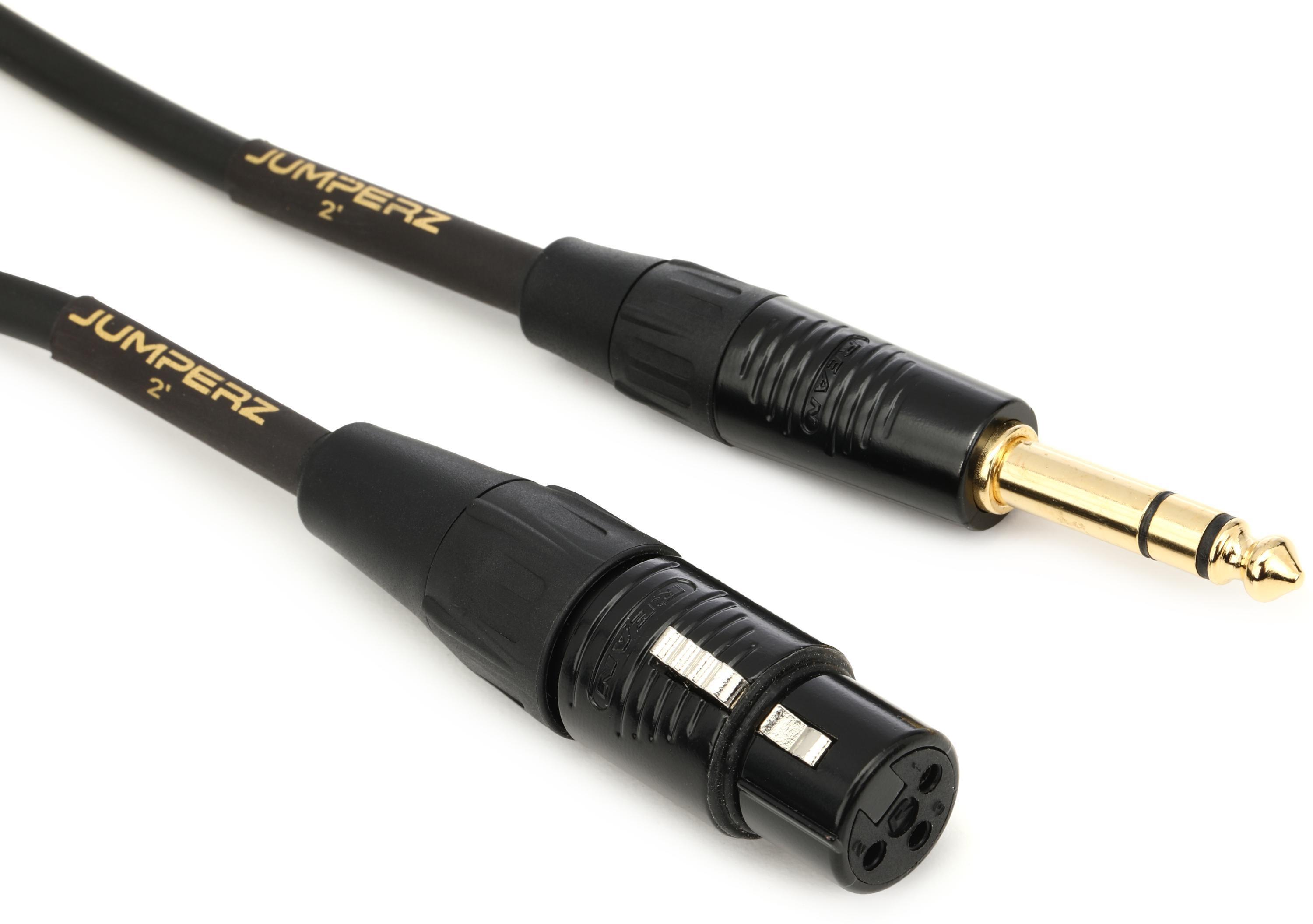 Photo of JUMPERZ JGTRSXF-2 Gold TRS-XLRF Patch Cable - 2 foot