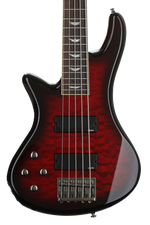 Photo of Schecter Stiletto Extreme 5 Left-handed Bass Guitar - Black Cherry