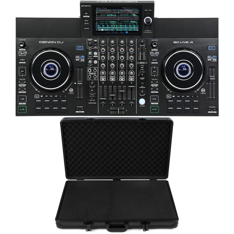 Denon DJ Prime 4 Standalone 4-Deck DJ System with 10 Inch Touchscreen
