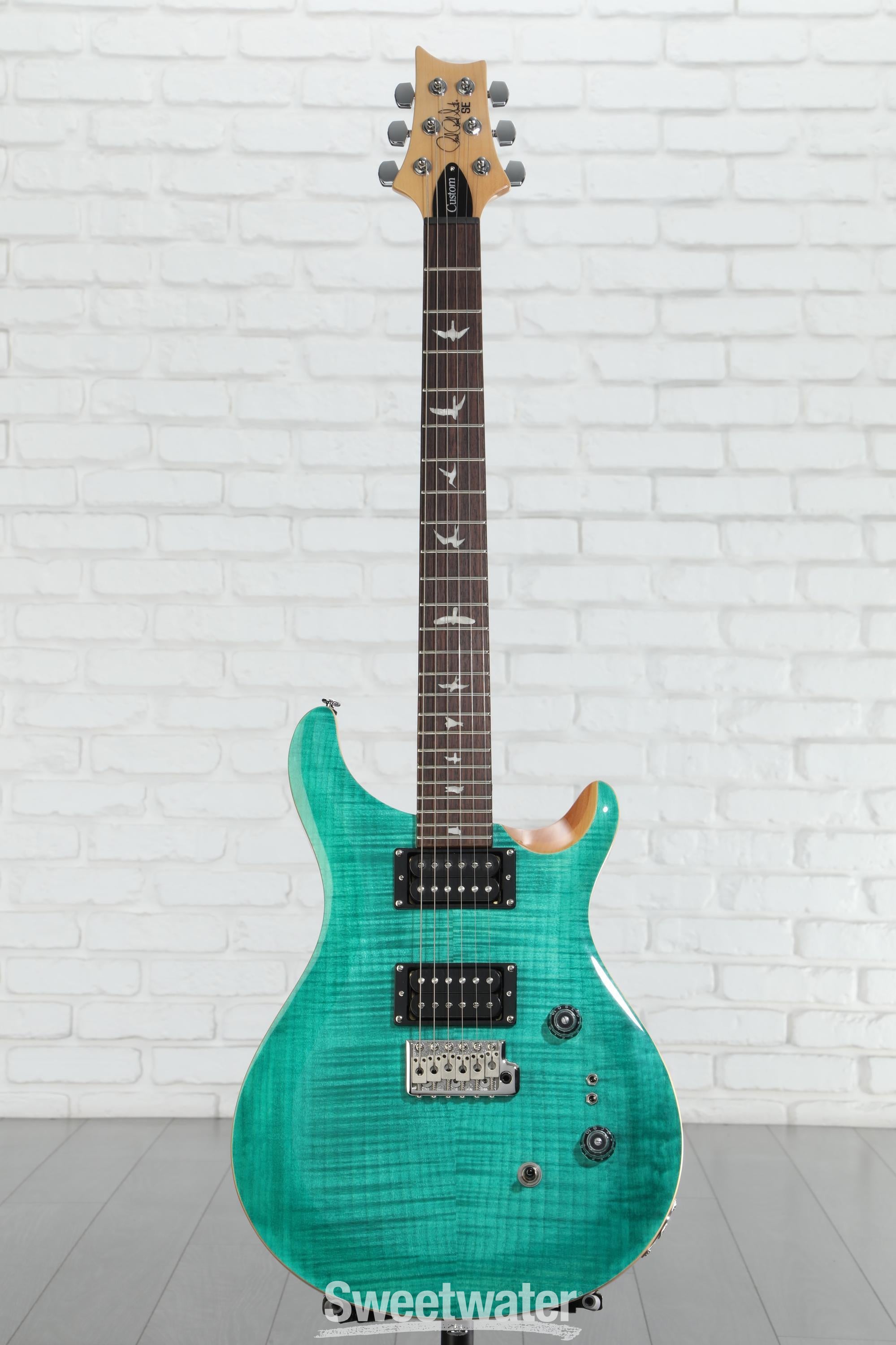 PRS SE custom 24-08 turquoise 純正ケース付き PRS SE Custom 24-08 Electric Guitar - Turquoise | Sweetwater