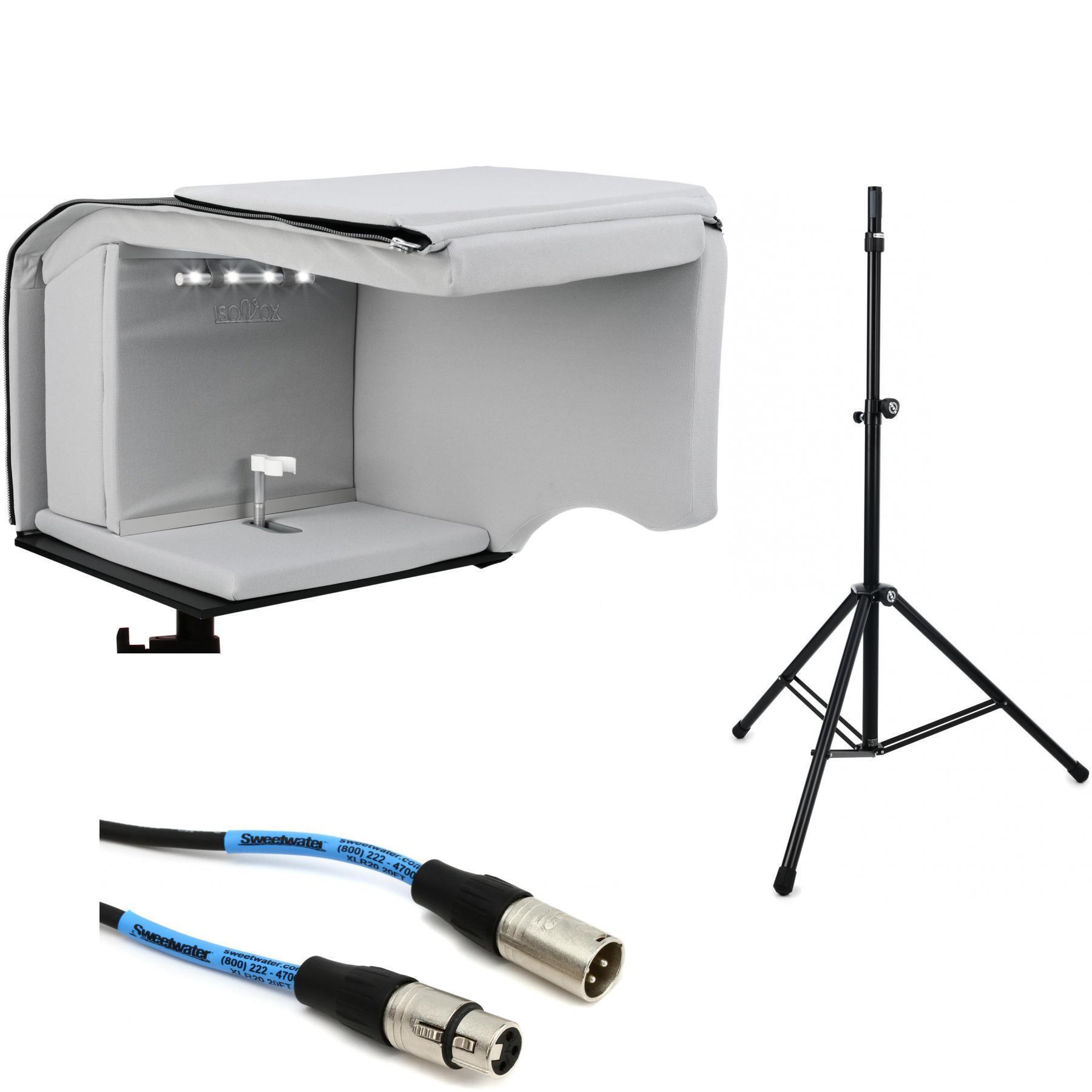 Photo of ISOVOX Home Vocal Iso Booth Pack with Stand and Cable - Midnight