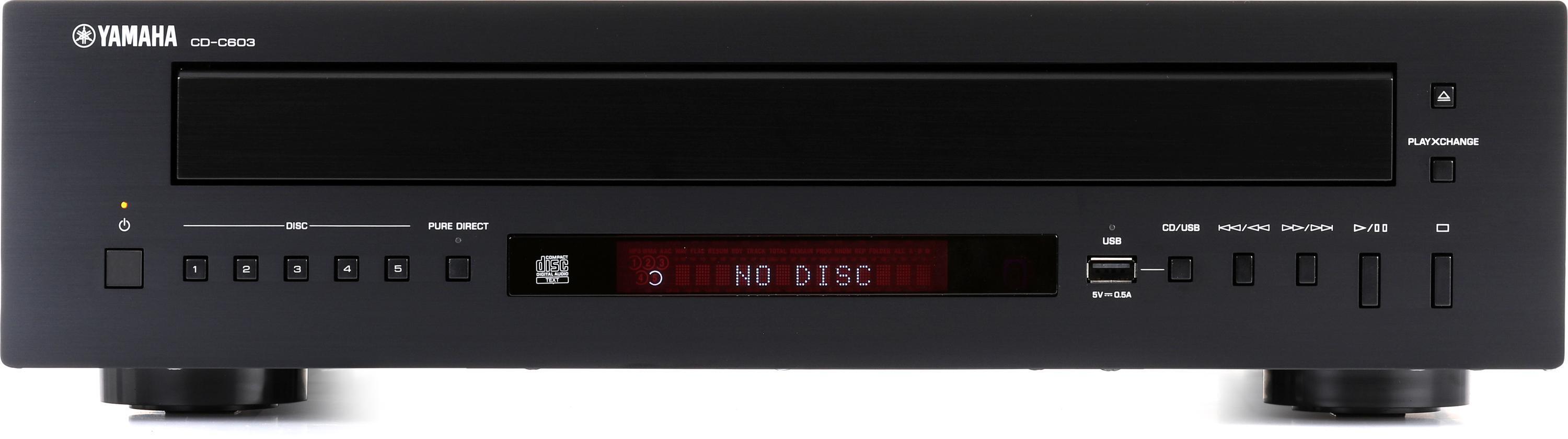 Yamaha CD-C603 5-disc Hi-fi Compact Disc Player - Black | Sweetwater