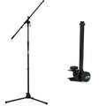 Photo of On-Stage MS7701B Euro Boom Microphone Stand and Posi-Lok Side Mount Boom - Black