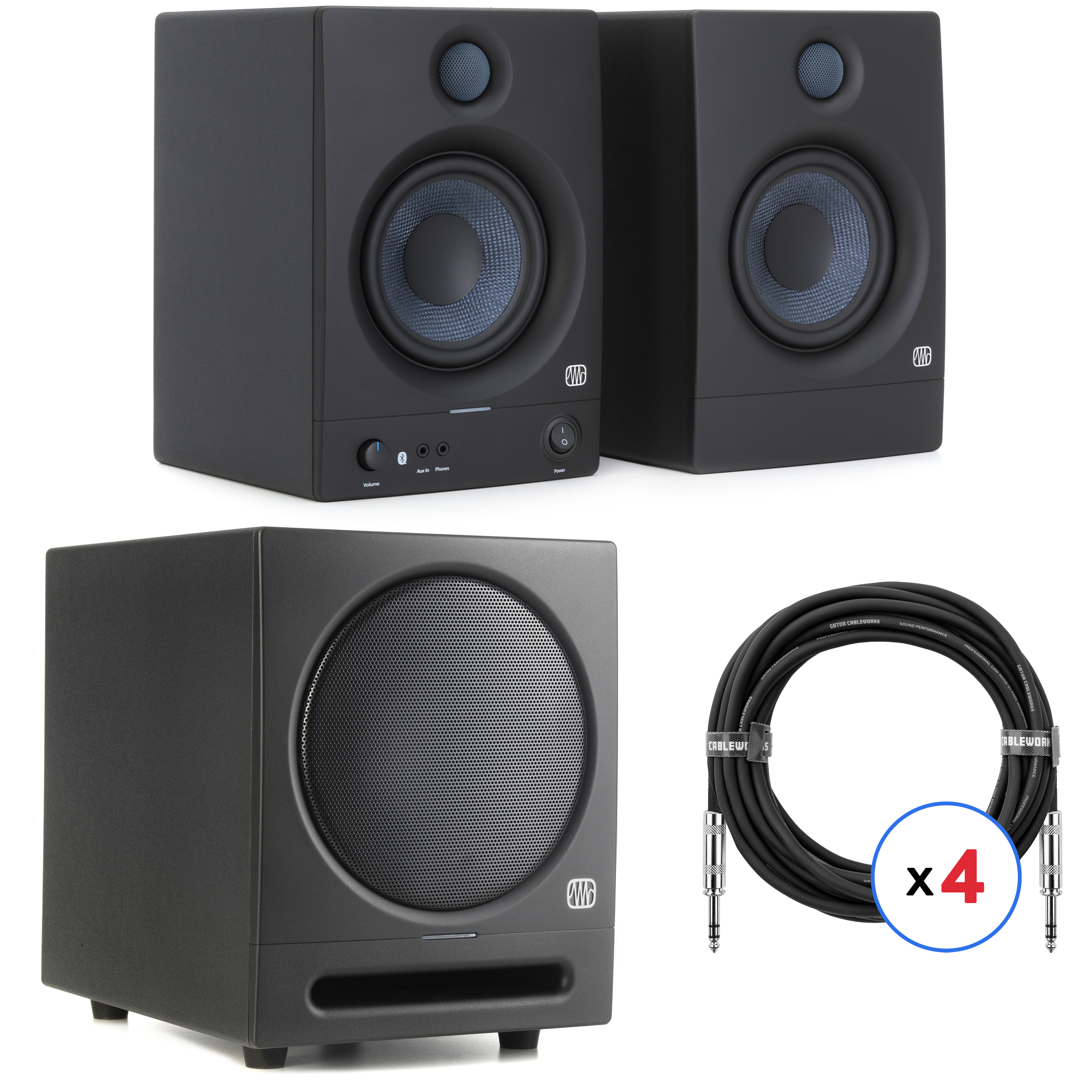 Photo of PreSonus Eris 5BT 5.25-inch Powered Bluetooth Studio Monitors and 8-inch Powered Bluetooth Studio Subwoofer Bundle