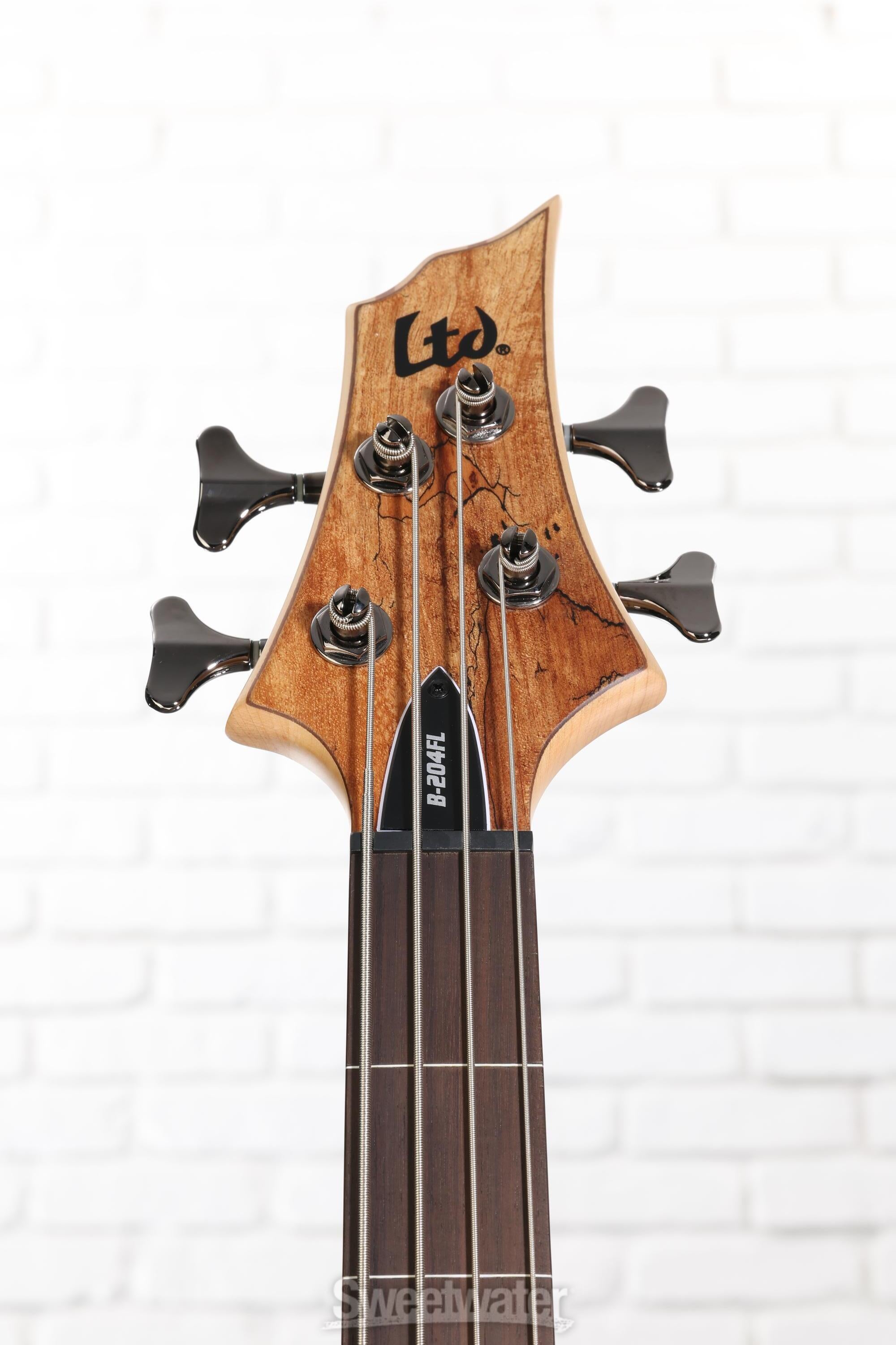 ESP LTD B-204SM Fretless Bass Guitar - Natural Satin | Sweetwater