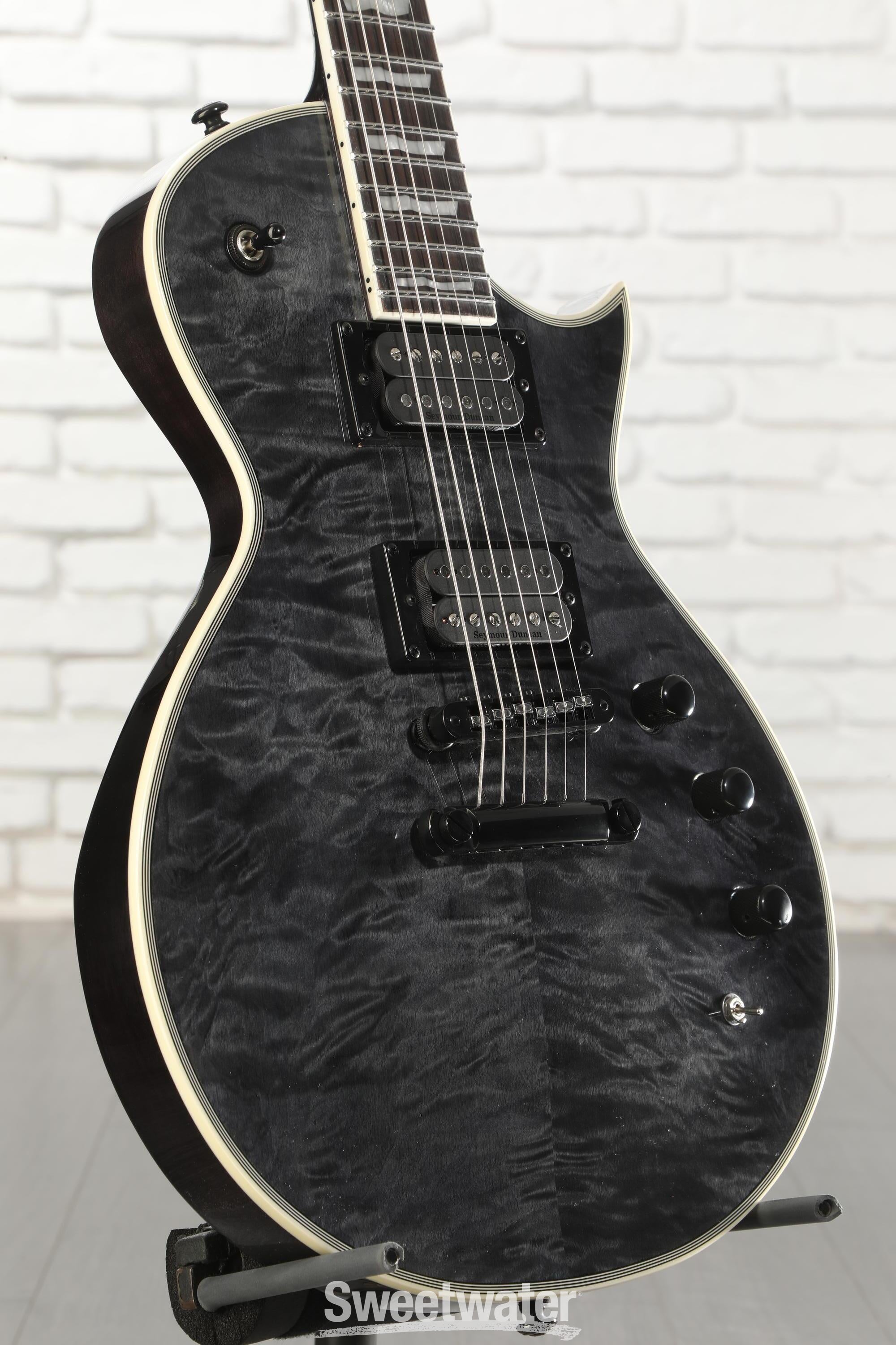 Photo of ESP LTD EC-1000 Piezo Electric Guitar - See Thru Black