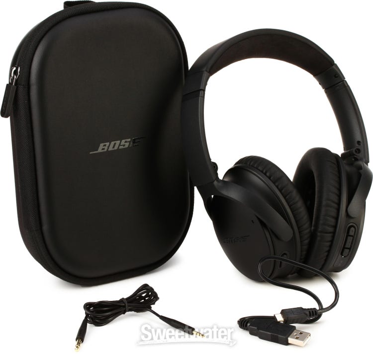 Bose QuietComfort 35 Wireless Noise-Cancelling Headphones - Black