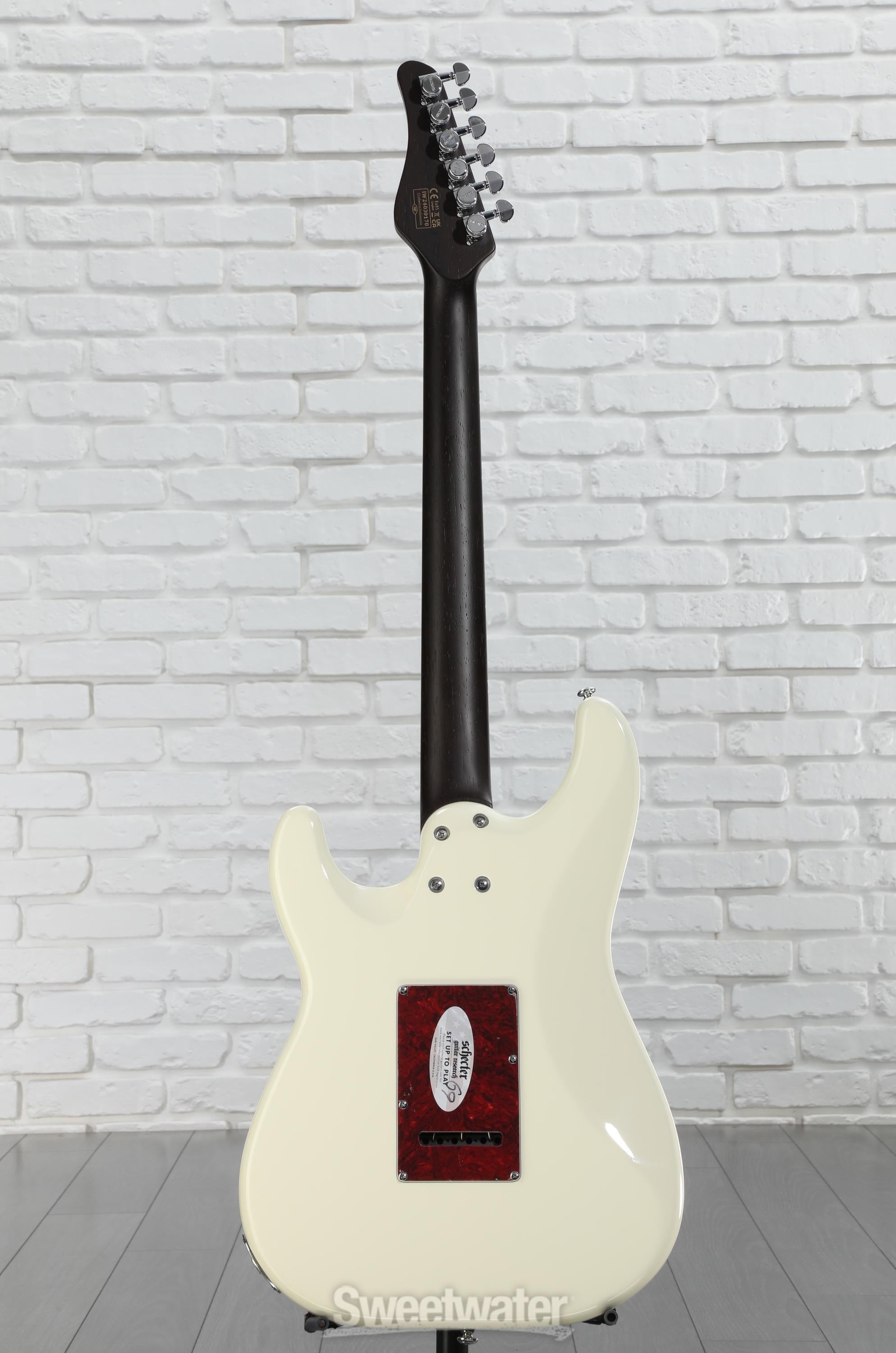 Schecter MV-6 Electric Guitar - Olympic White with Ebony