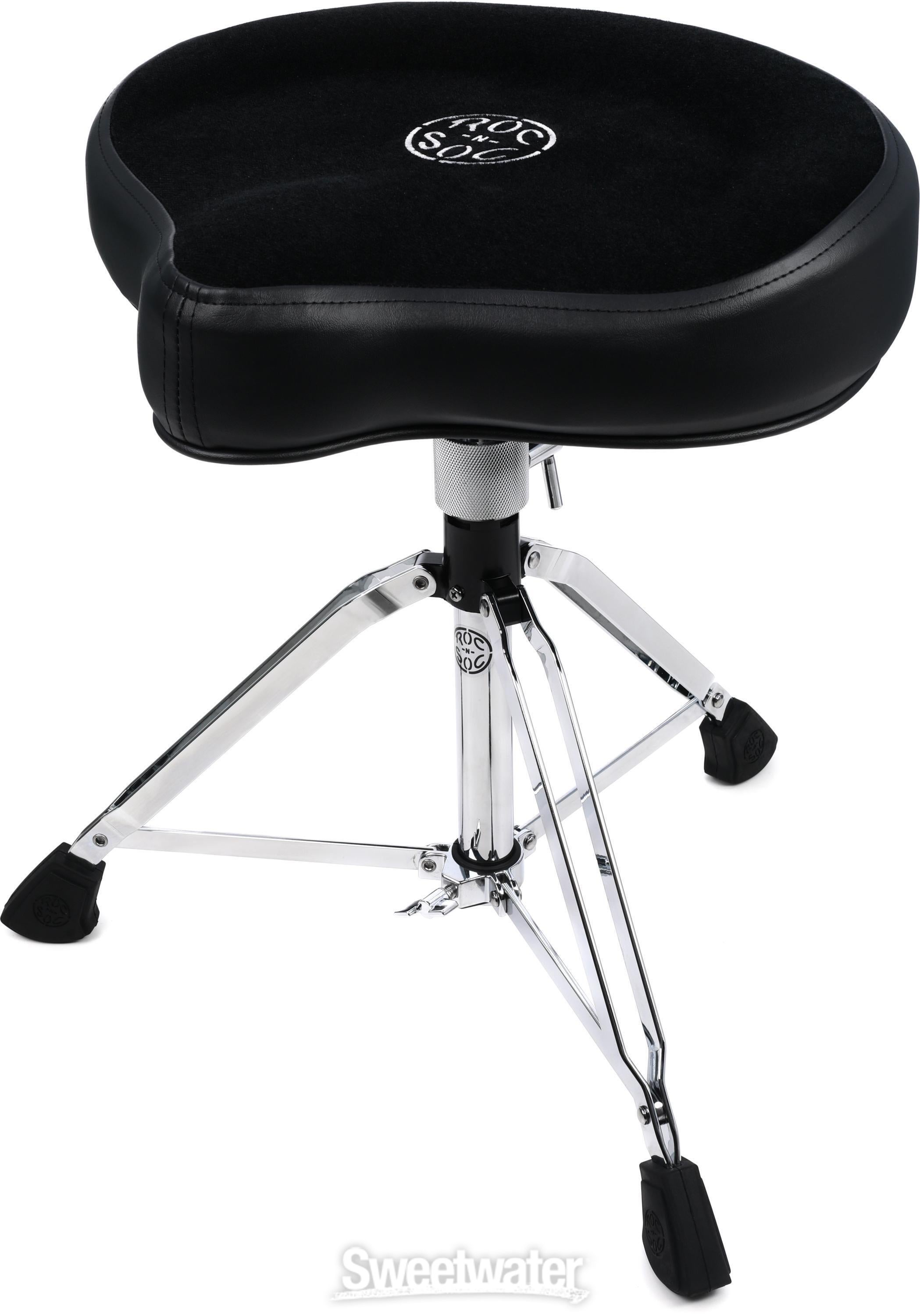 Roc-N-Soc Manual Spindle Drum Throne with Original Saddle - Black