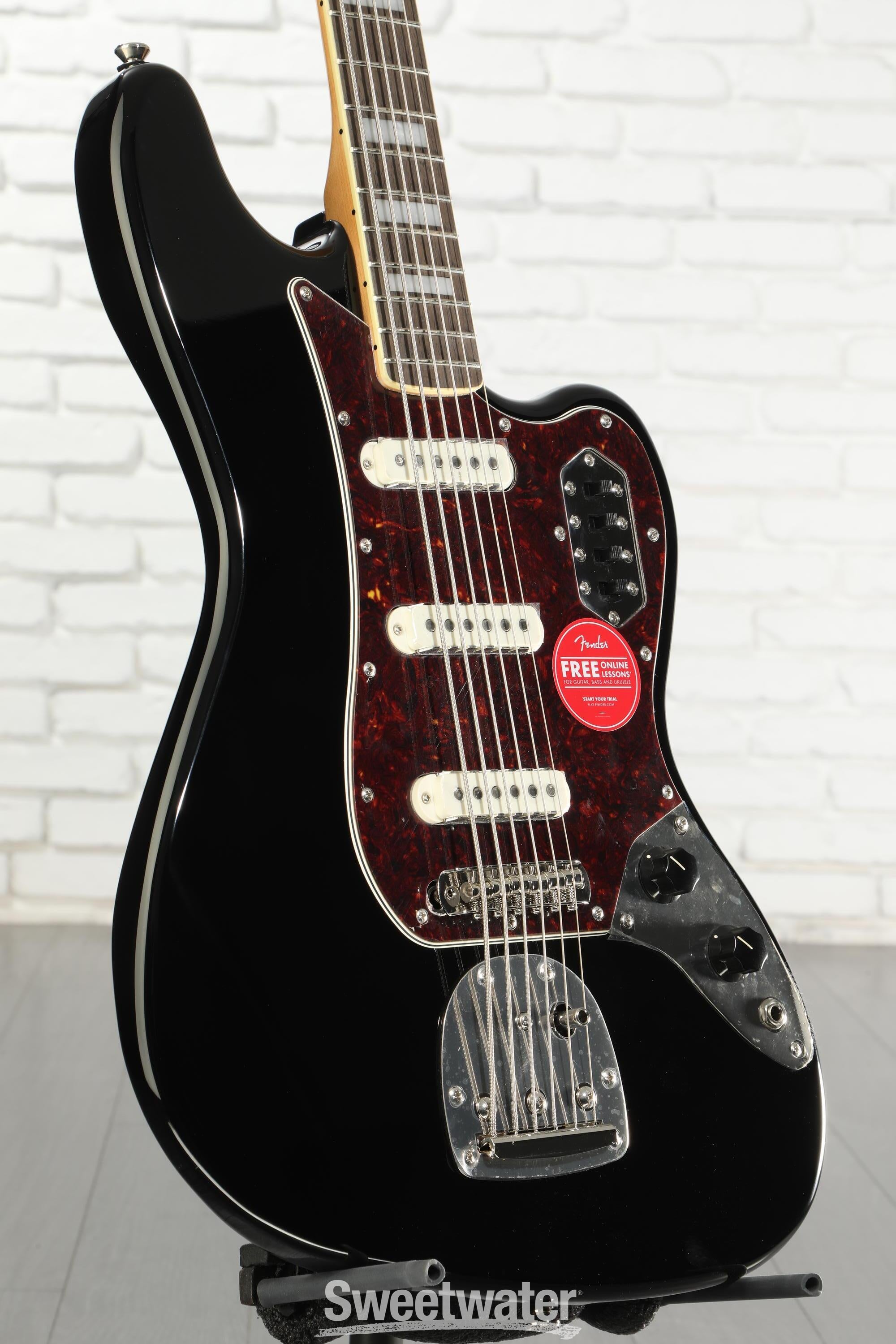 Squier Classic Vibe Bass VI Guitar - Black | Sweetwater